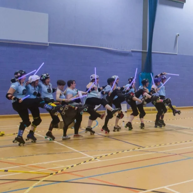The Death Stars' talents are not restricted to skating; they possess some excellent cabaret skills too.