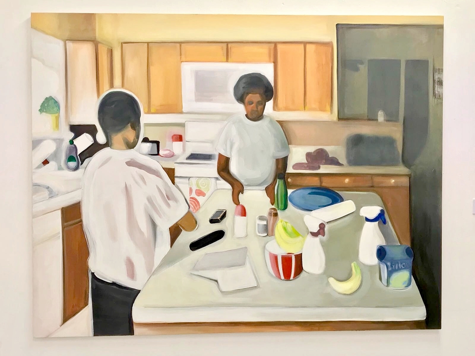  The Kitchen,  2018 Oil on canvas 55 x 71 inches 140 x 180 cm   
