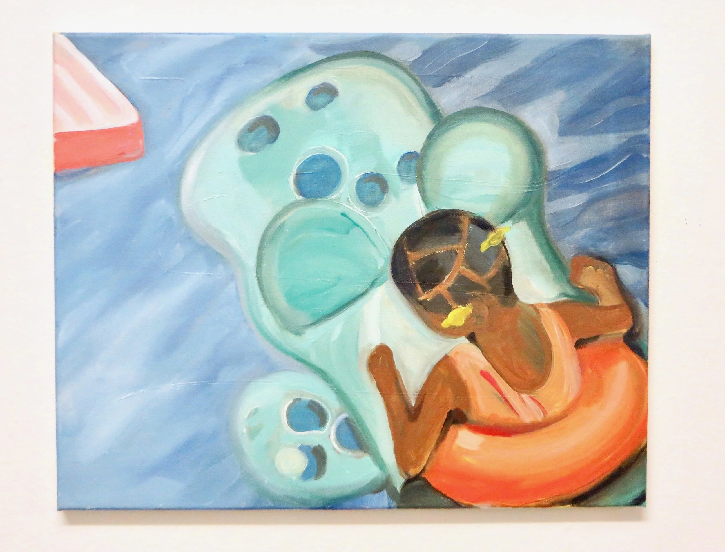The pool, 2018 Oil on canvas 41 x 50 cm 16 x 20 inches