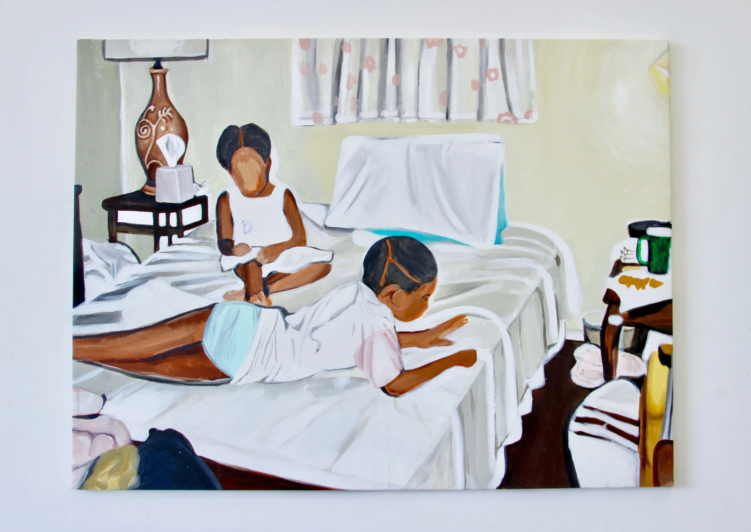 Quilting , 2017 Acrylic on canvas 30 x 40 inches 76 x 100 cm