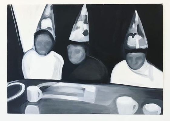 Untitled , 2018 Oil on paper 24 x 30 inches 61 x 76 cm (approximately)