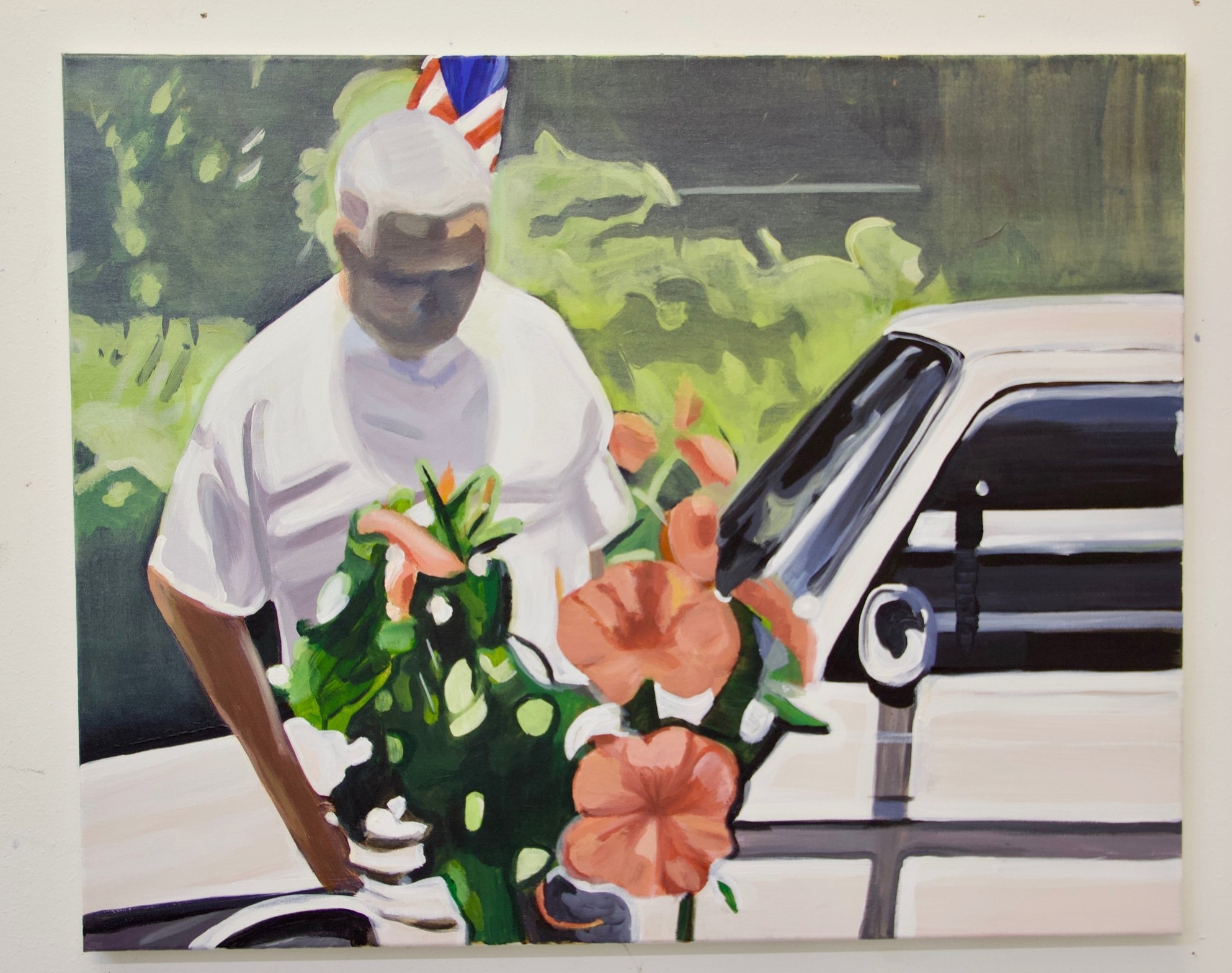   Cadillac , 2017 Oil and acrylic on canvas 24 x 30 inches 61 x 76 cm 