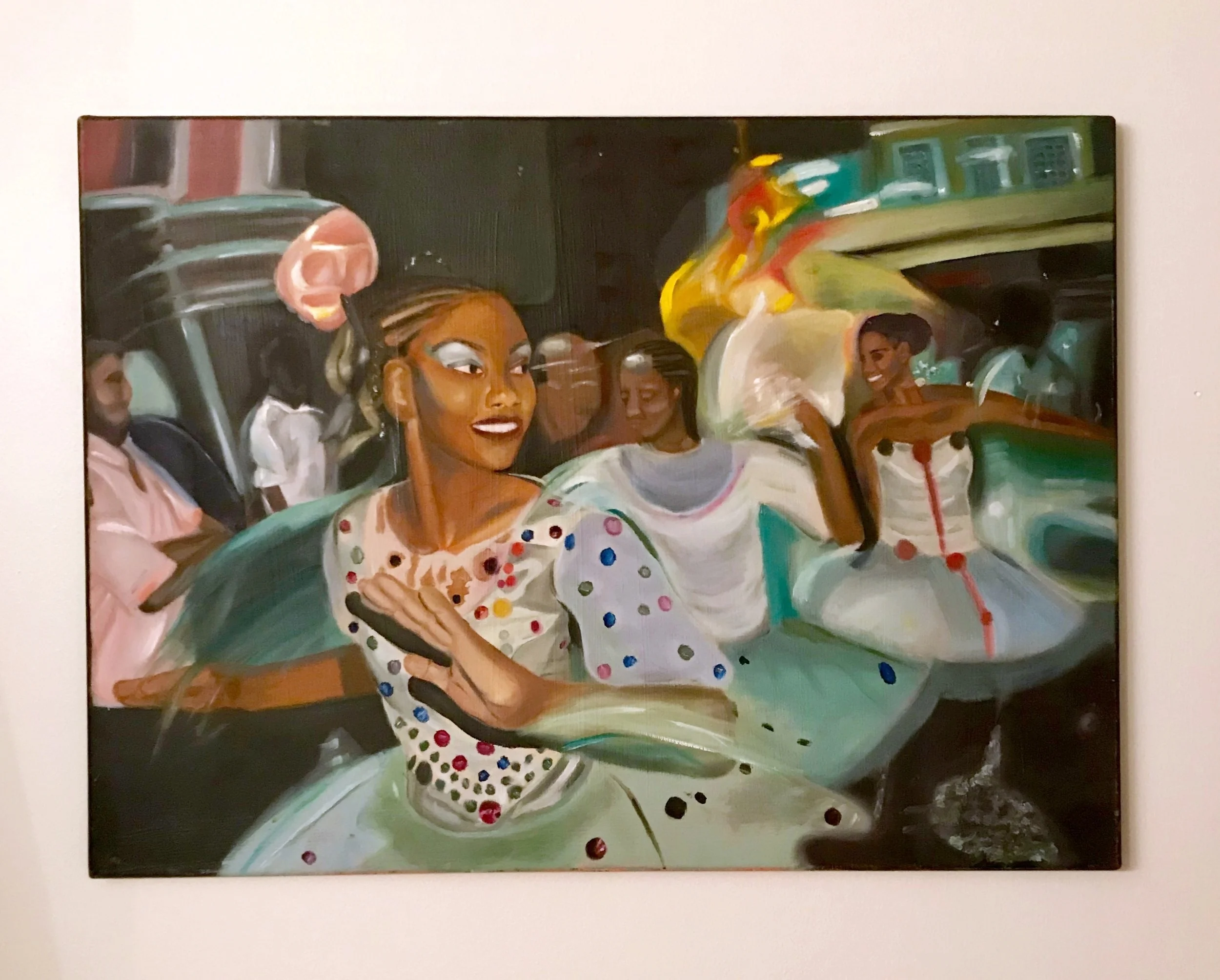 Dancing , 2014 Oil on canvas 22 x 30 inches 55.8 x 76 cm