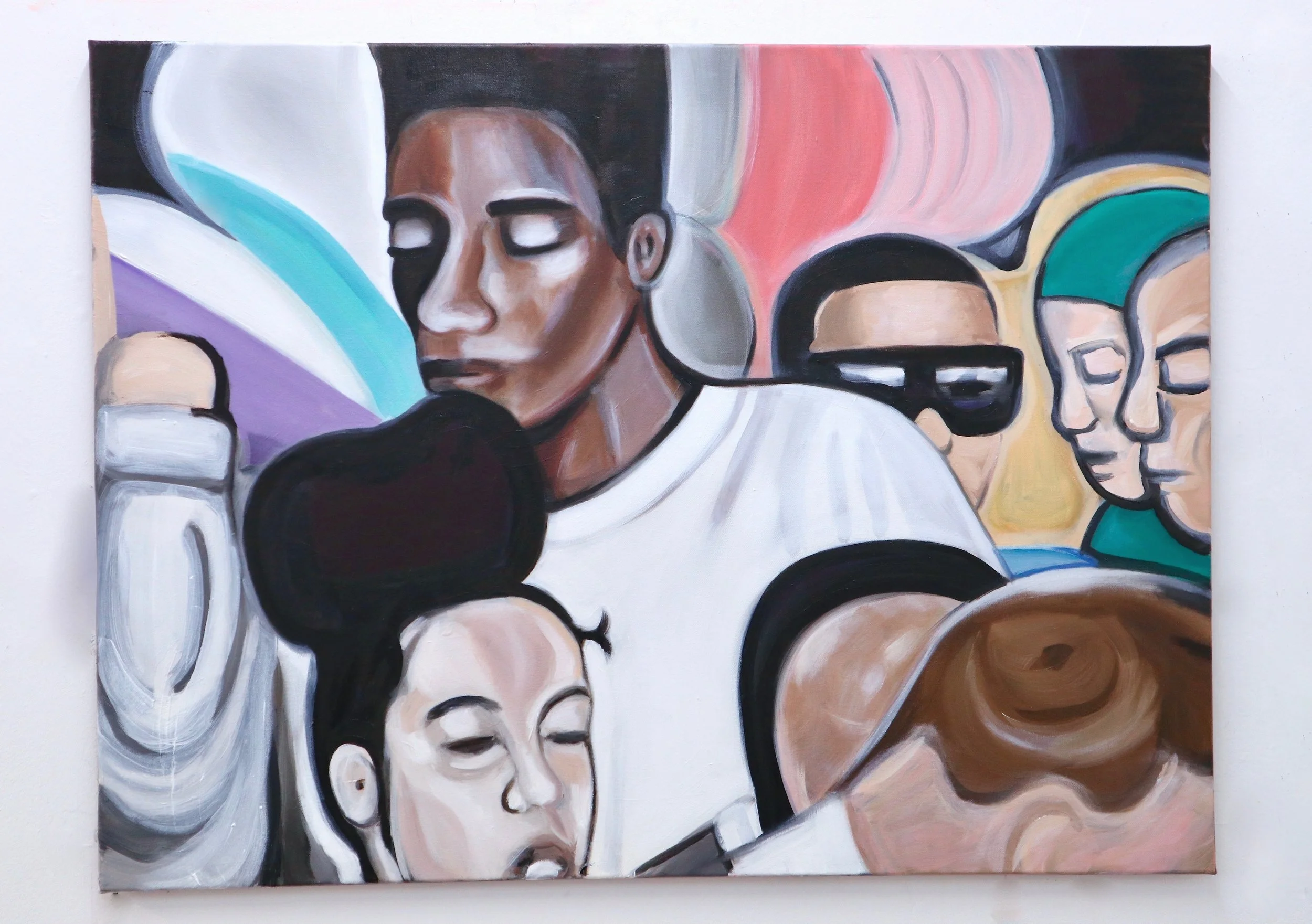 Dancing , 2019 Oil on canvas 30 x 40 inches 76.2 x 101.6 cm