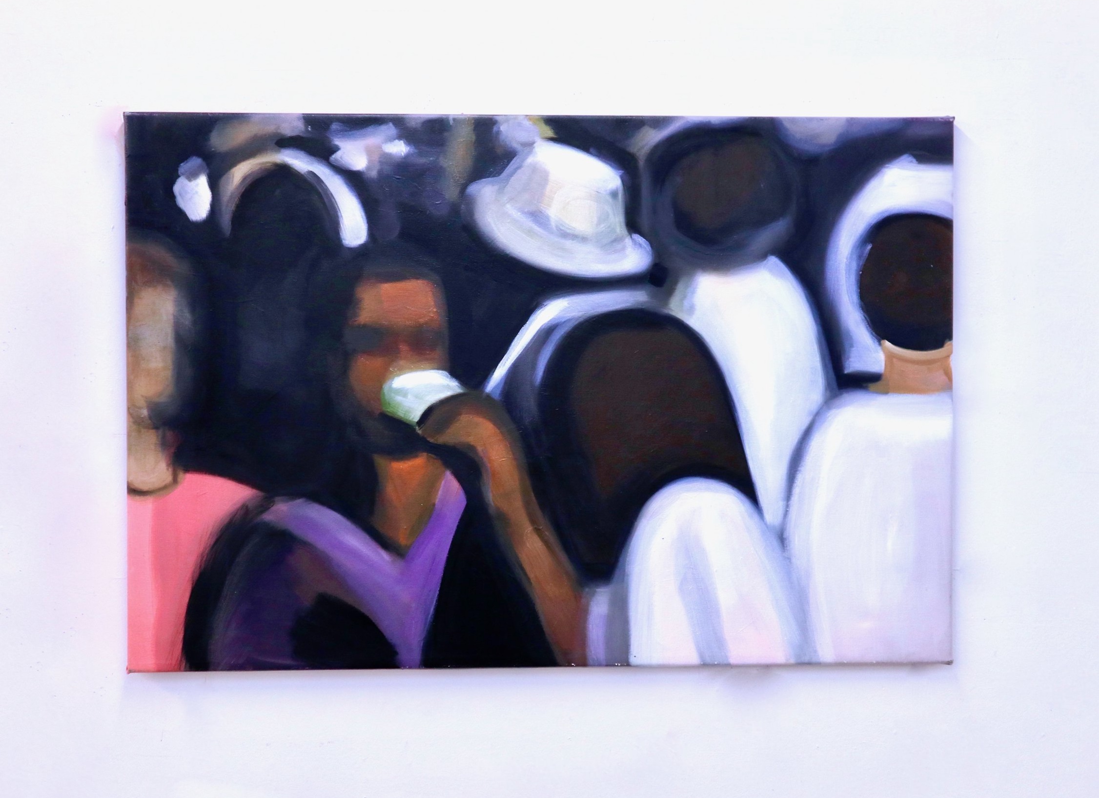   Drinks , 2019 Oil on canvas 90 x 135 cm 35.4 x 53.1 inches   