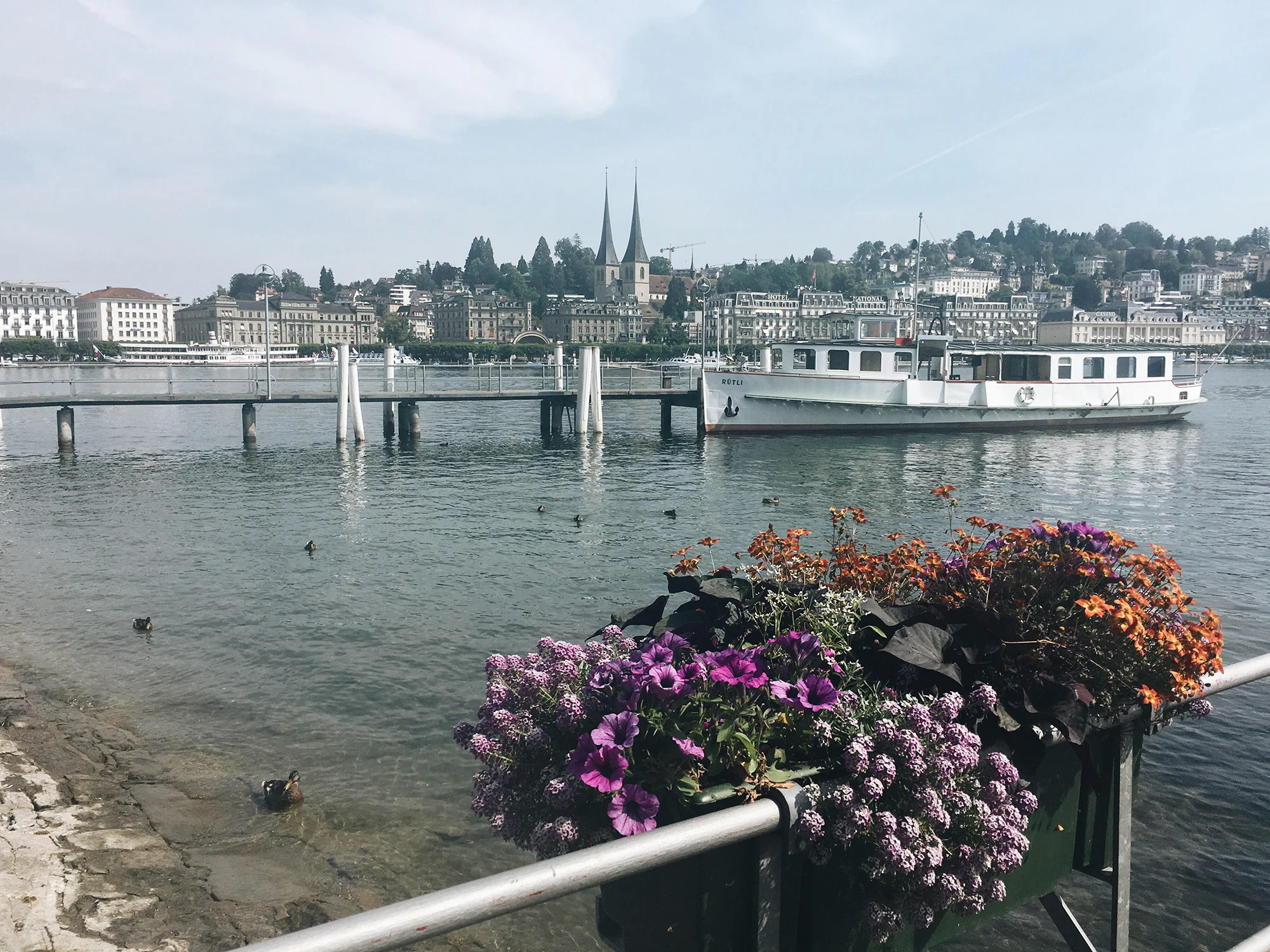 This was the first view I saw of Lucern when I got off the train. It wasn't hard to convince me to stay.&nbsp;