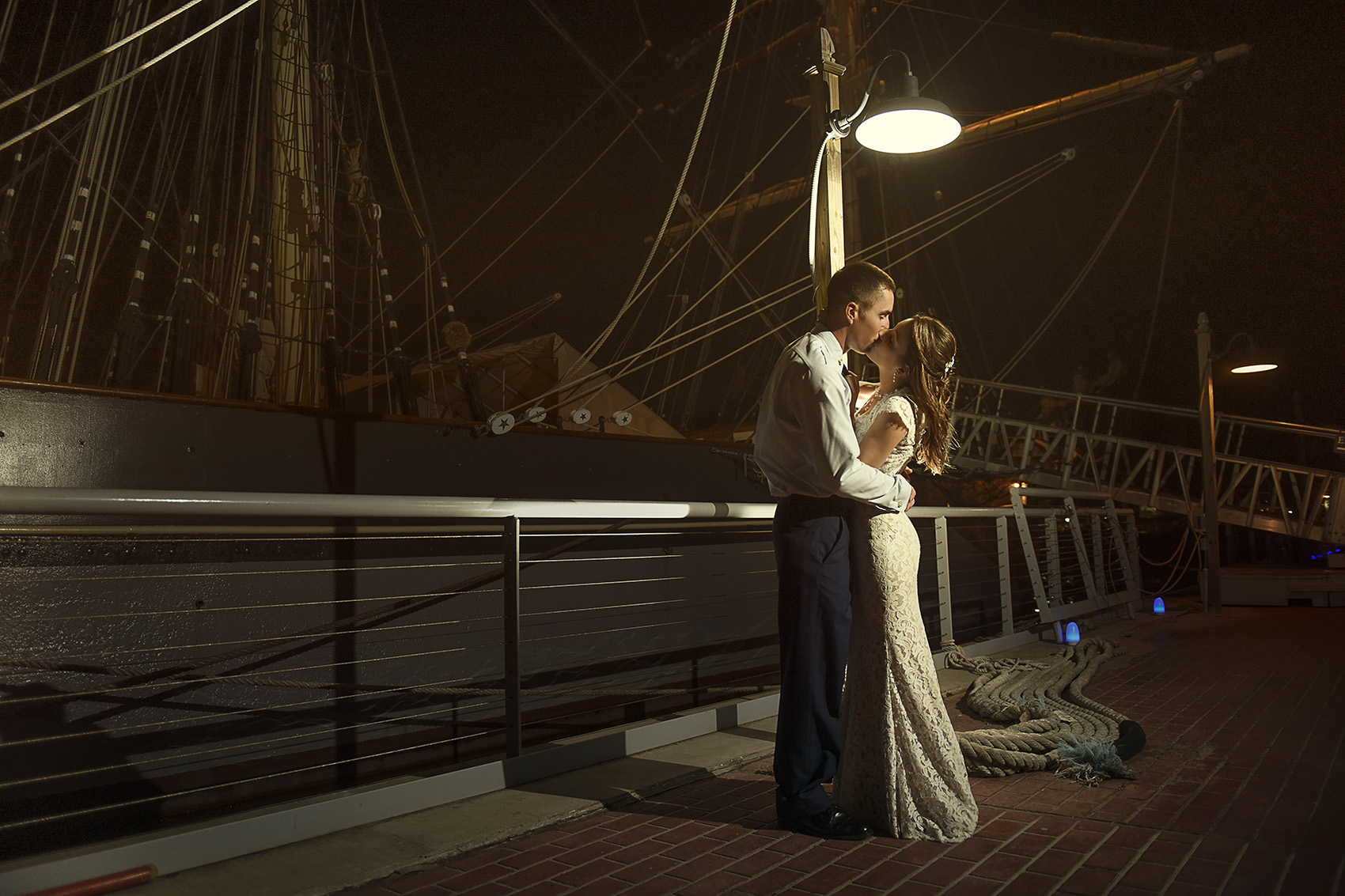 Galveston Modern Romantic Classy High Fashion Military Coastguard Wedding photography 