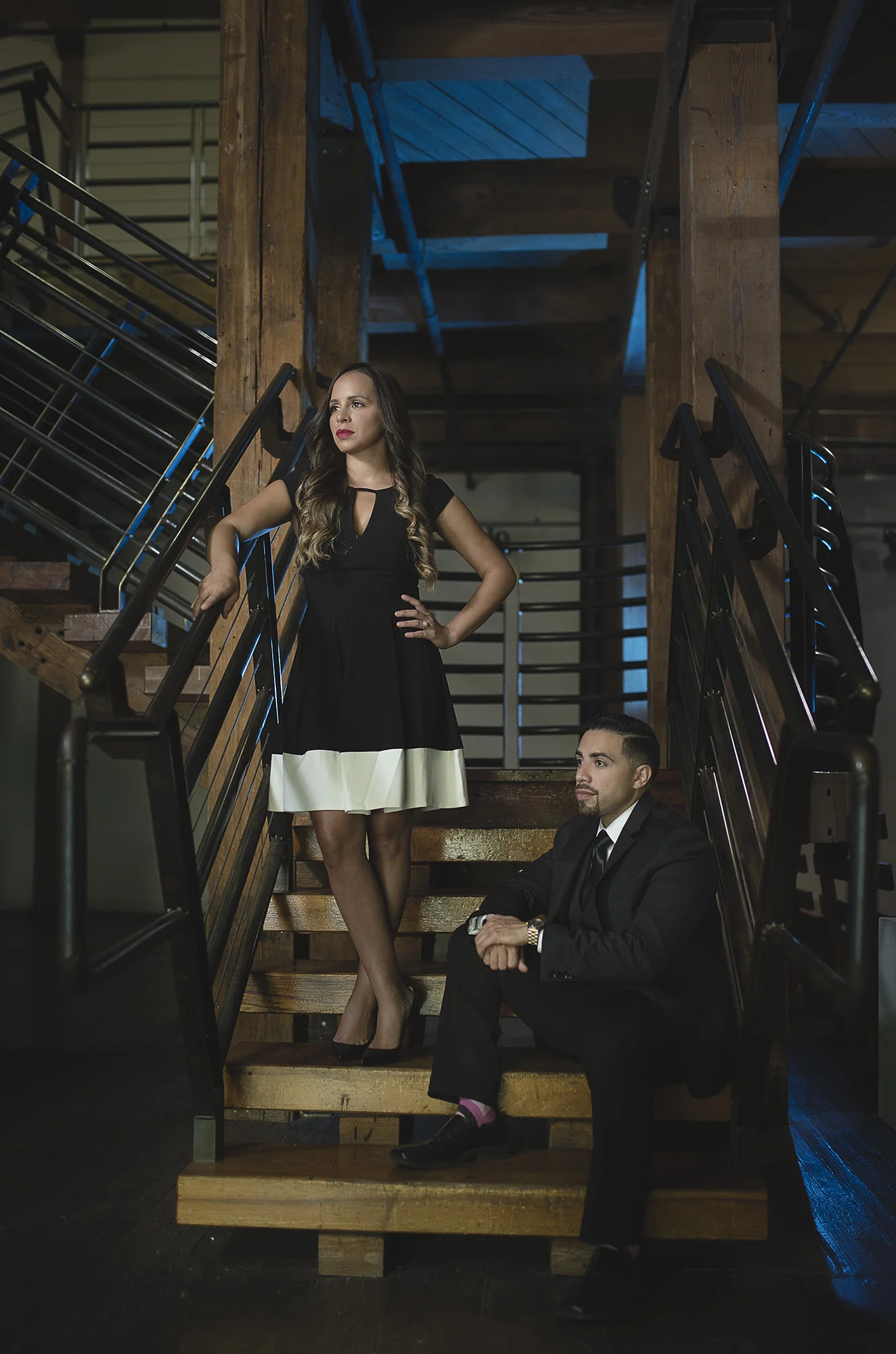 Houston high fashion engagement photo