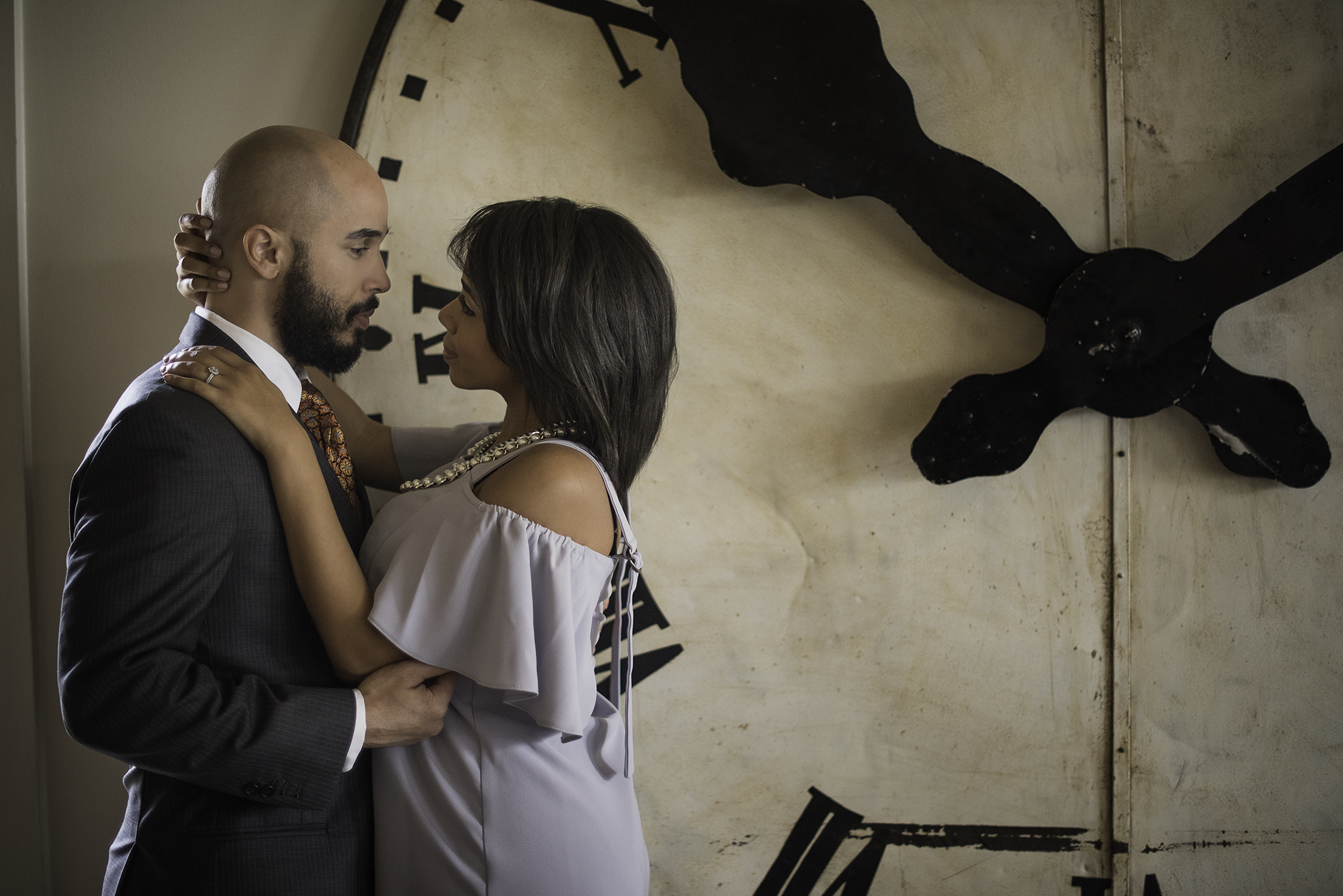 Houston restaurant Tiny Boxwoods engagement photo