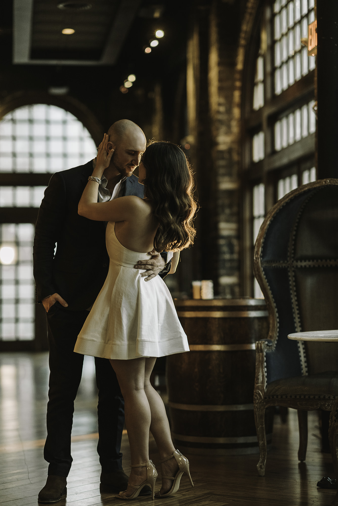 Lawless-Spirits-kitchen-crystal-ballroom-rice-initmate-historic-lifestyle-engagement-photography-session-downtown-houston