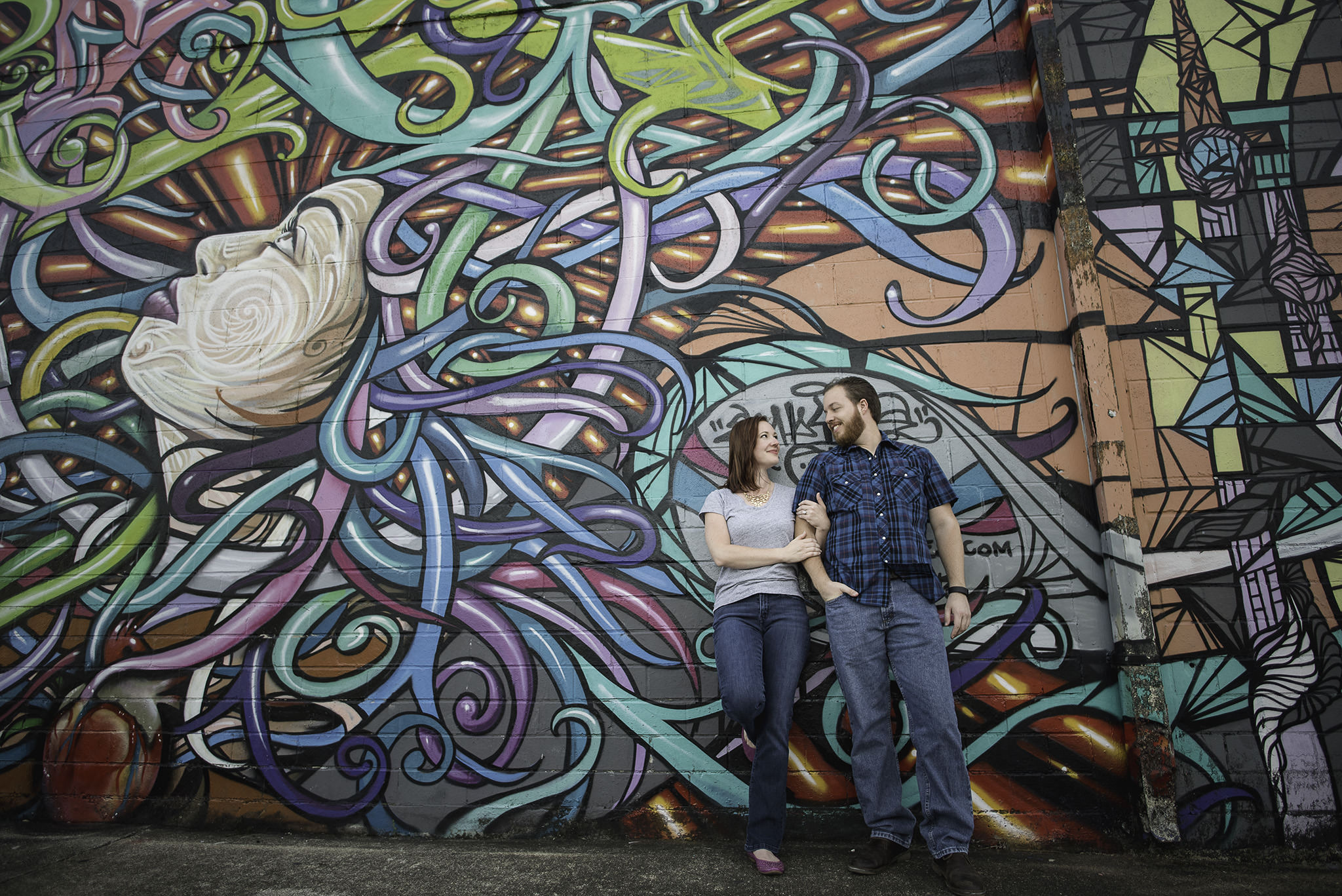 Houston-graffiti-wall-colorful-engagement-session-photography