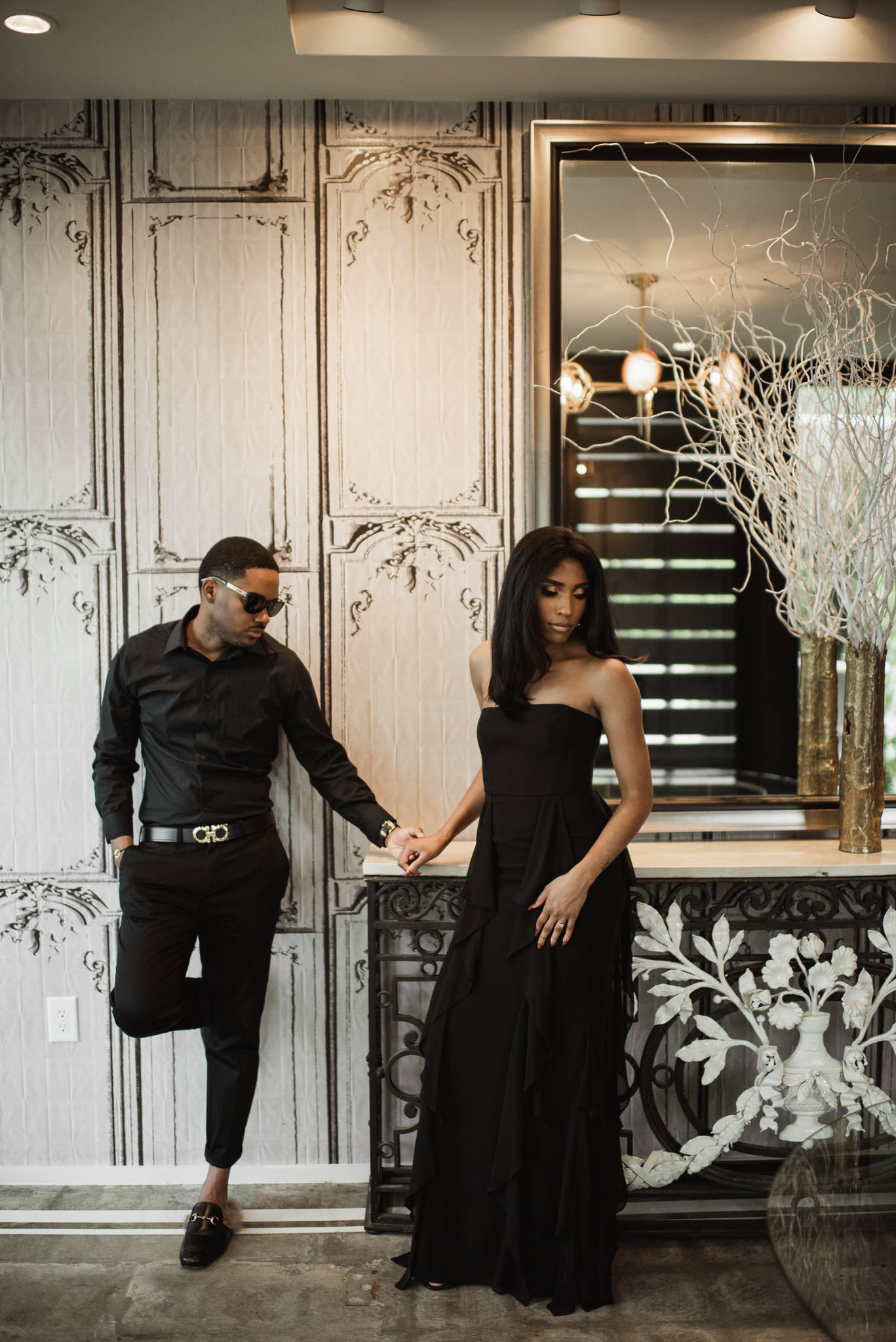 houston-black-beautiful-couple-engagement-session-life-htx-photographer-glam-style