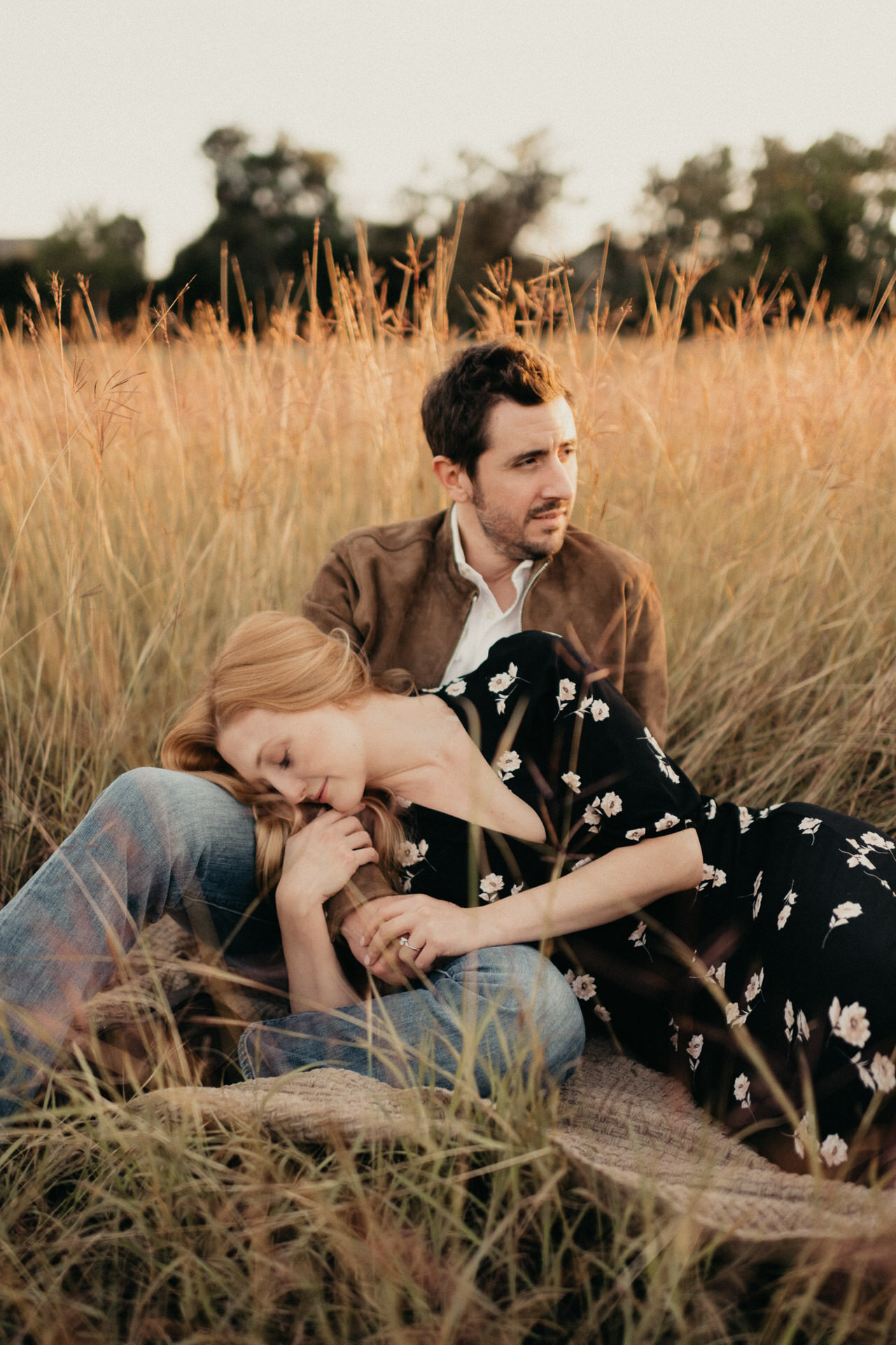 Houston Tall Grass Engagement Session — ROMANTIC, ELEGANT, AND TIMELESS ...