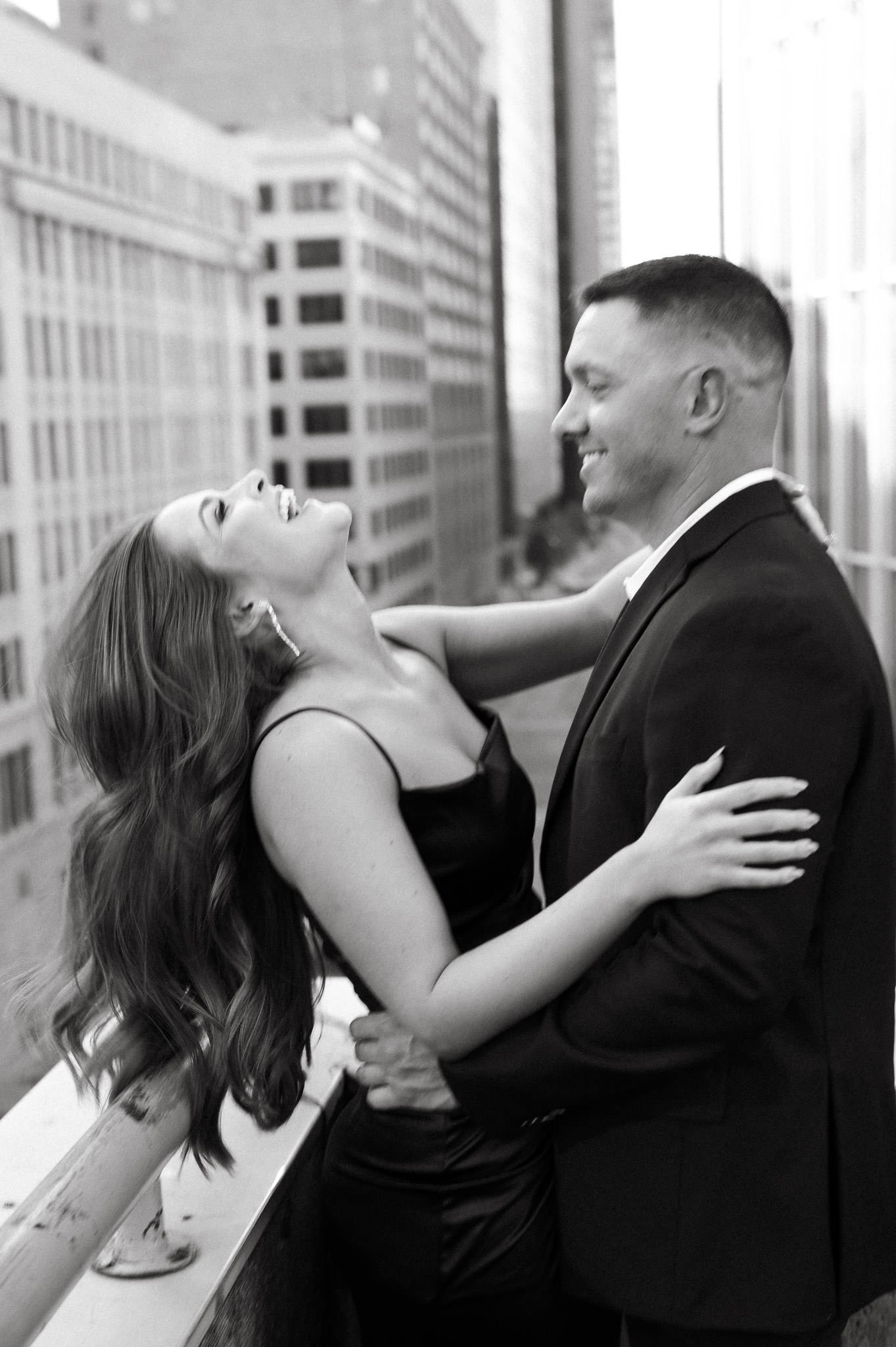 modern-classy-black-tie-houston-rooftop-engagement-session-photography