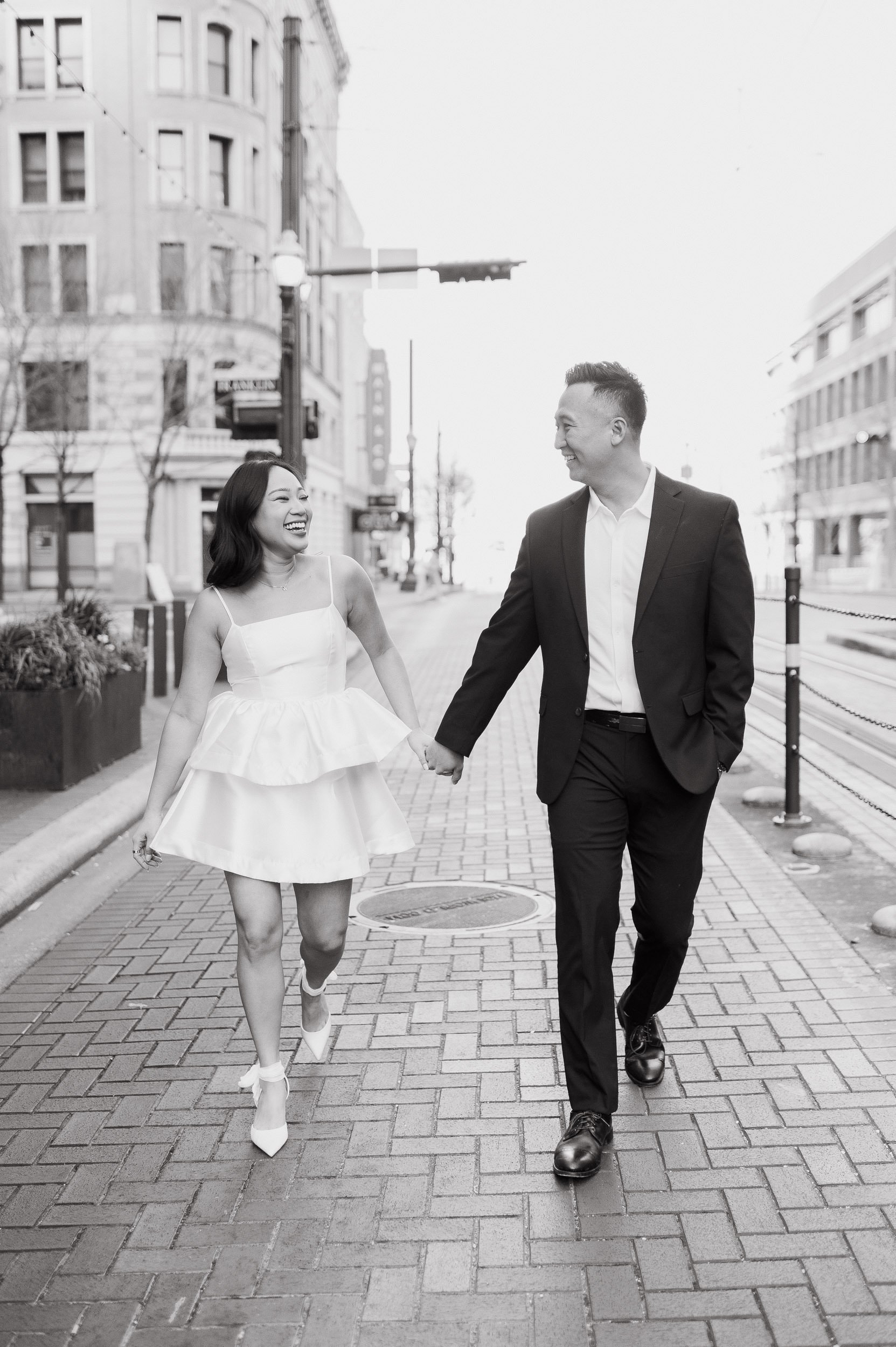 Classy-black-tie-downtown-houston-engagement-session