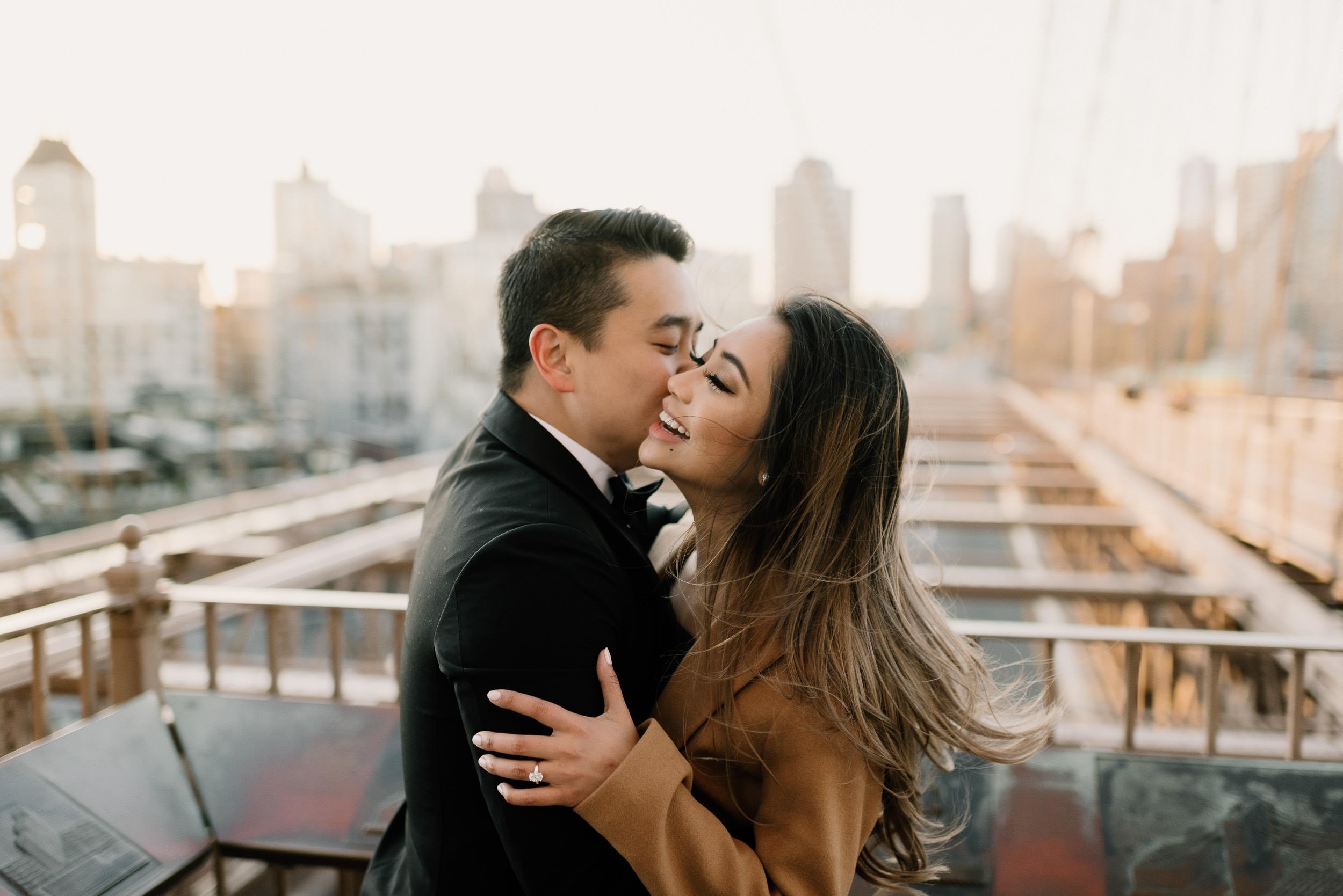 Modern NYC Black Tie Engagement