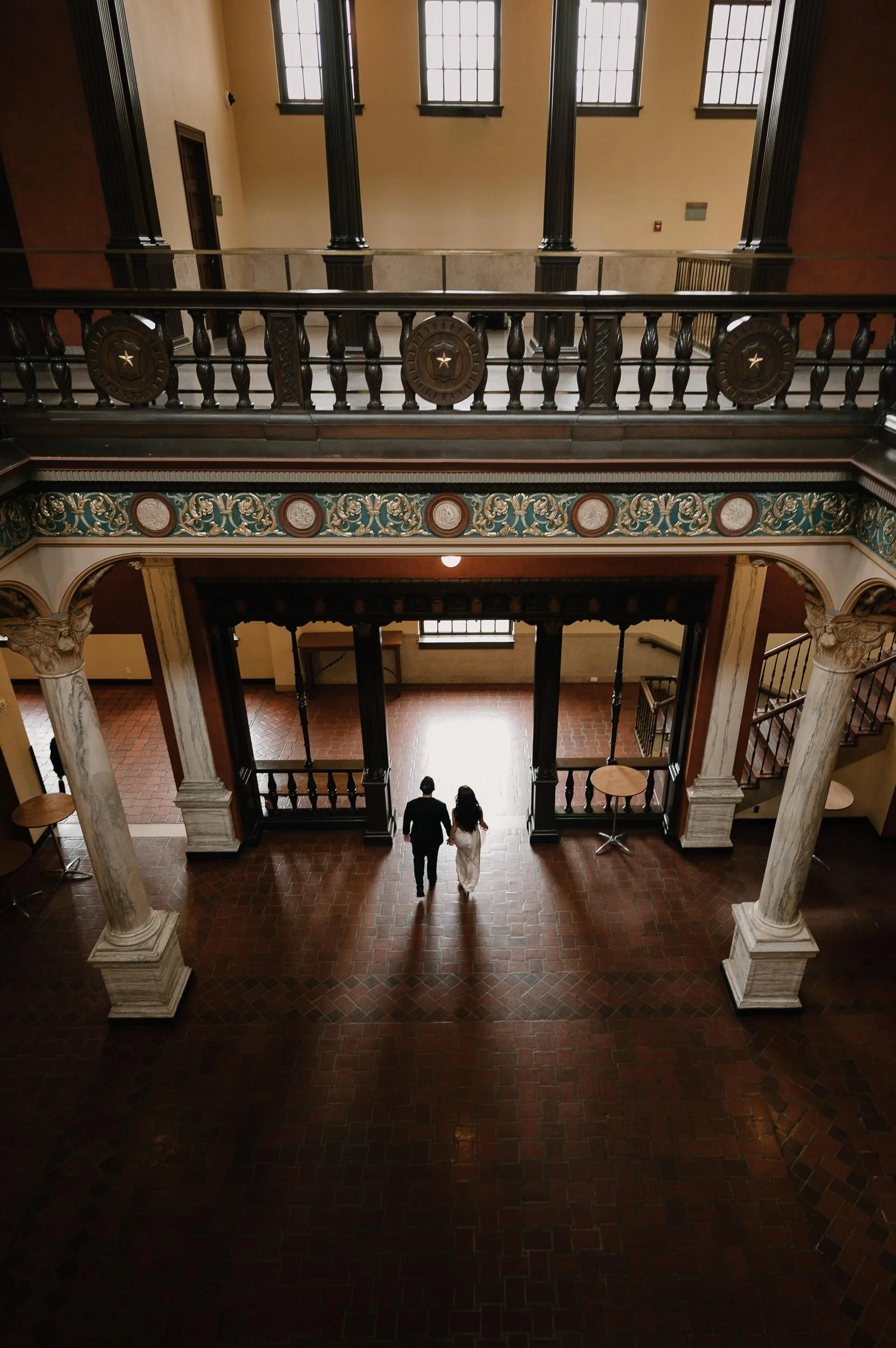 Houston-historic-julia-ideson-library-classy-engagement-session-photography