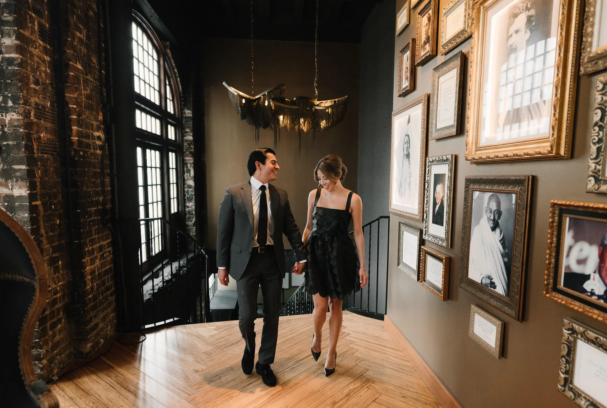Moody Downtown Houston Lawless Engagement Session