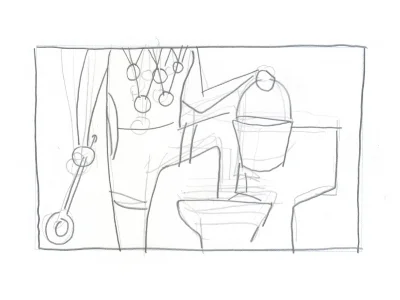 OPTION A: Wash Bucket and scrub brush in hand.