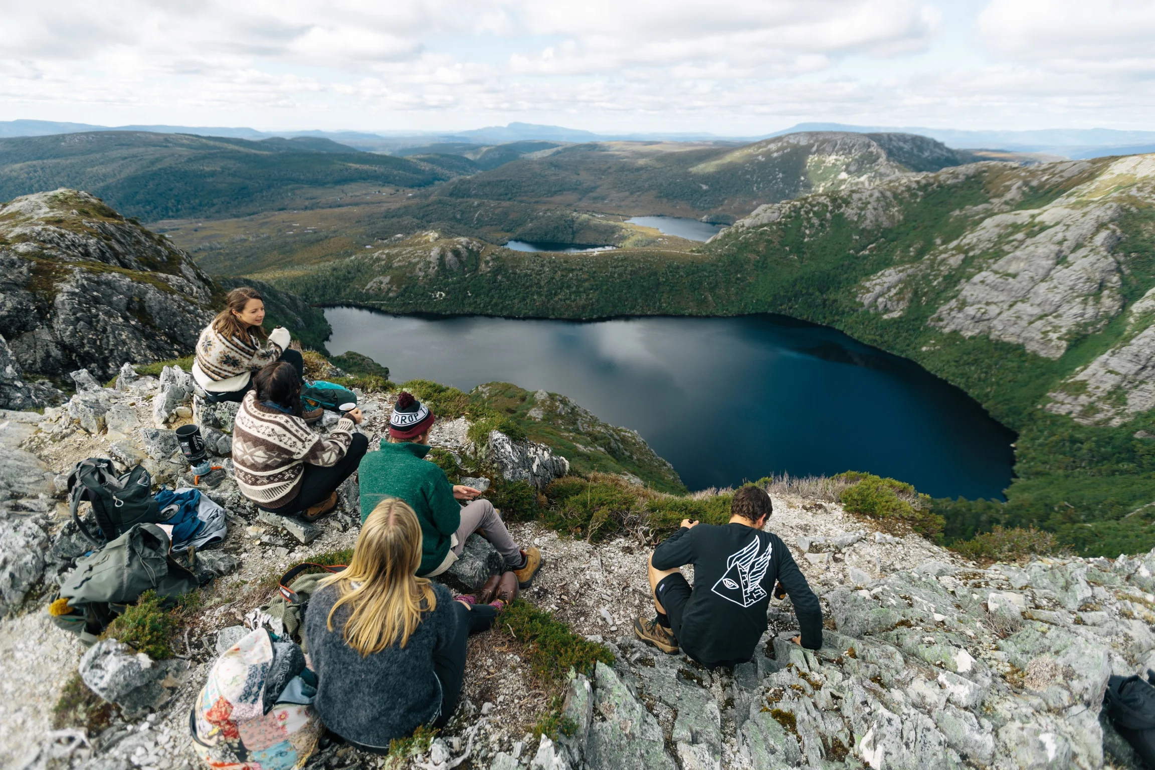 On the Mountain Huts Film Trail at Cradle Mountain Film Festival. Photo Jacob Collings