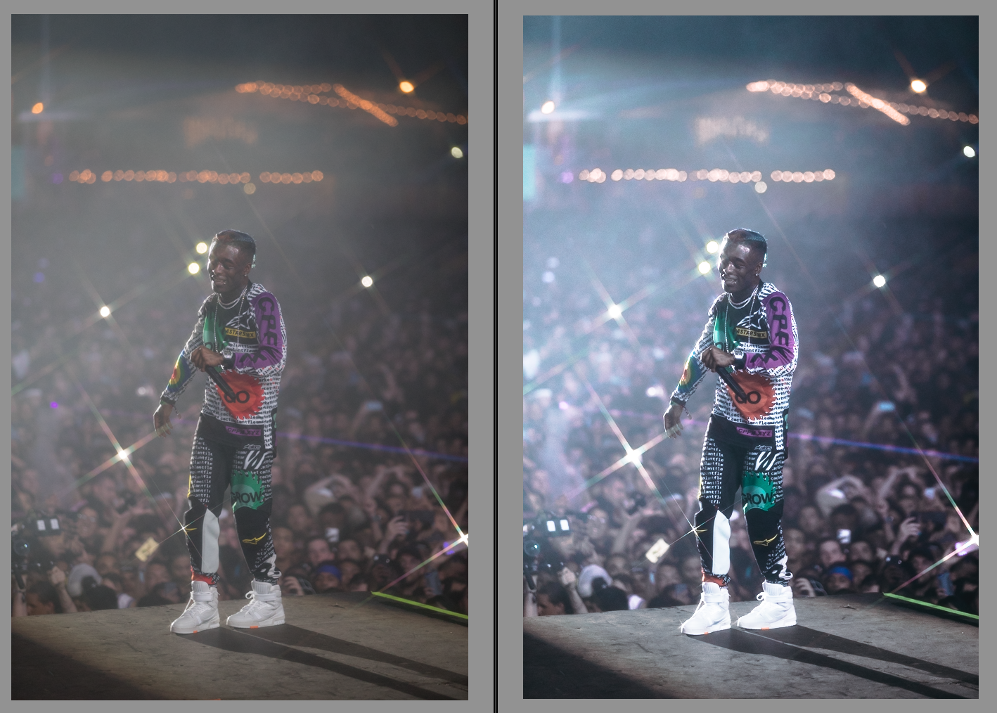 Lil Uzi Vert edited using the ‘Live Event 1’ preset.
