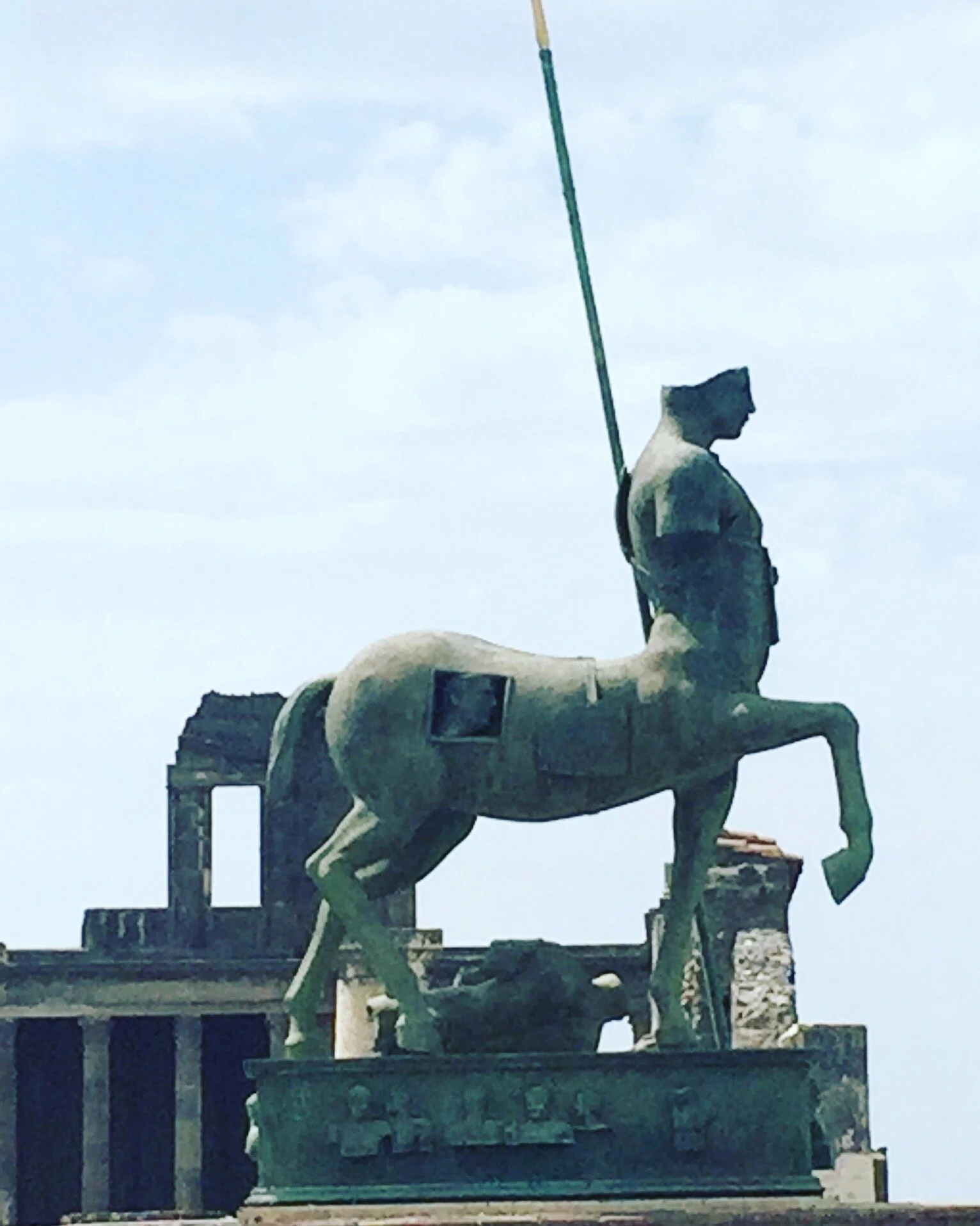 “Centauro”, sculpted in bronze by Polish sculptor, Igor Mitoraj (1994)