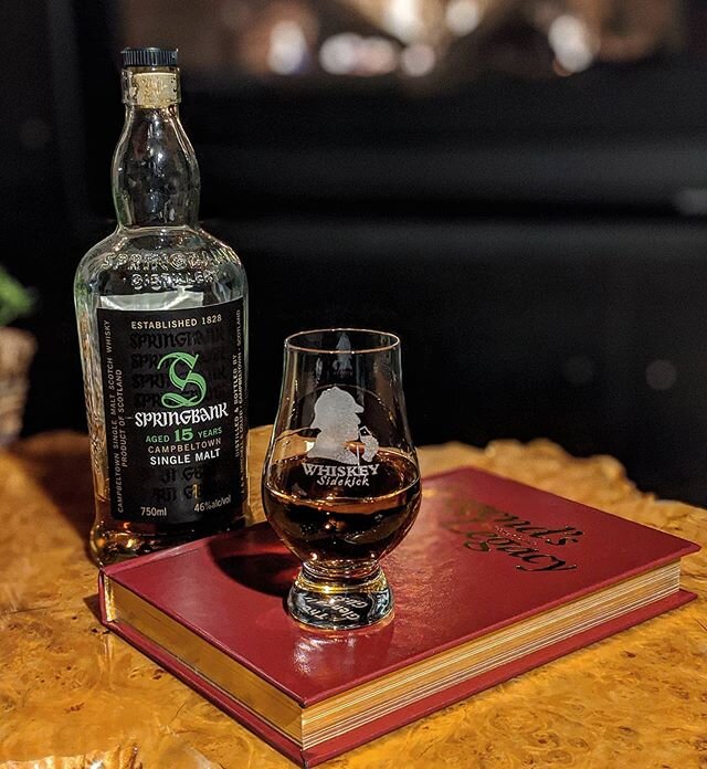 When your wife has a low grade fever and you have to sleep on the couch, you debate killing one of your favorite bottles while reading a good book (sadly there wasn't much left). @springbank1828

#whiskeysidekick #whiskey #whisky #whiskeygram #instaw