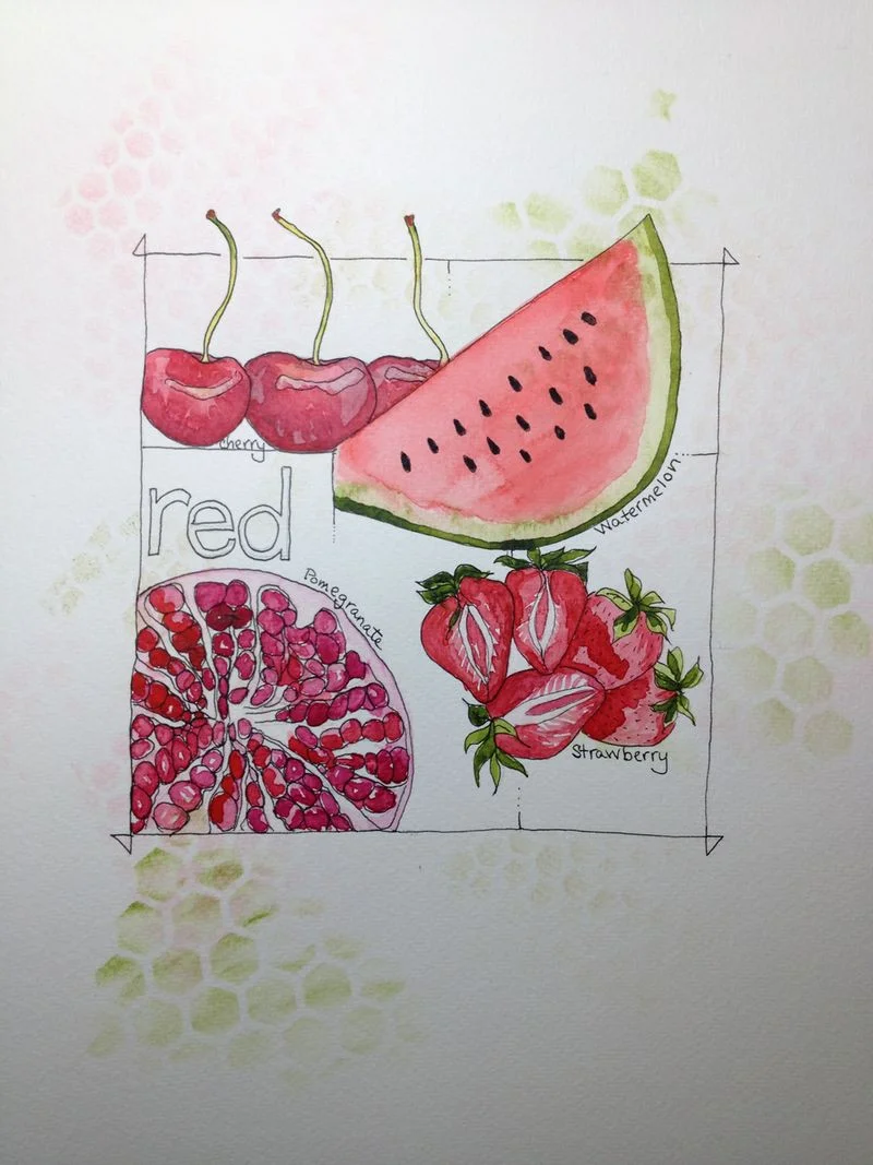 another 9 square watercolor