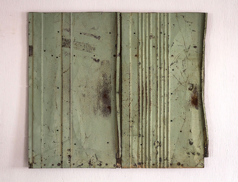 Relief No. 1 2014 Found interior urban rusted bus panel assembled on wood and conserved with acryloid. 110 x 96 x 4.5 cm Photo credit: Sebastian Lojo