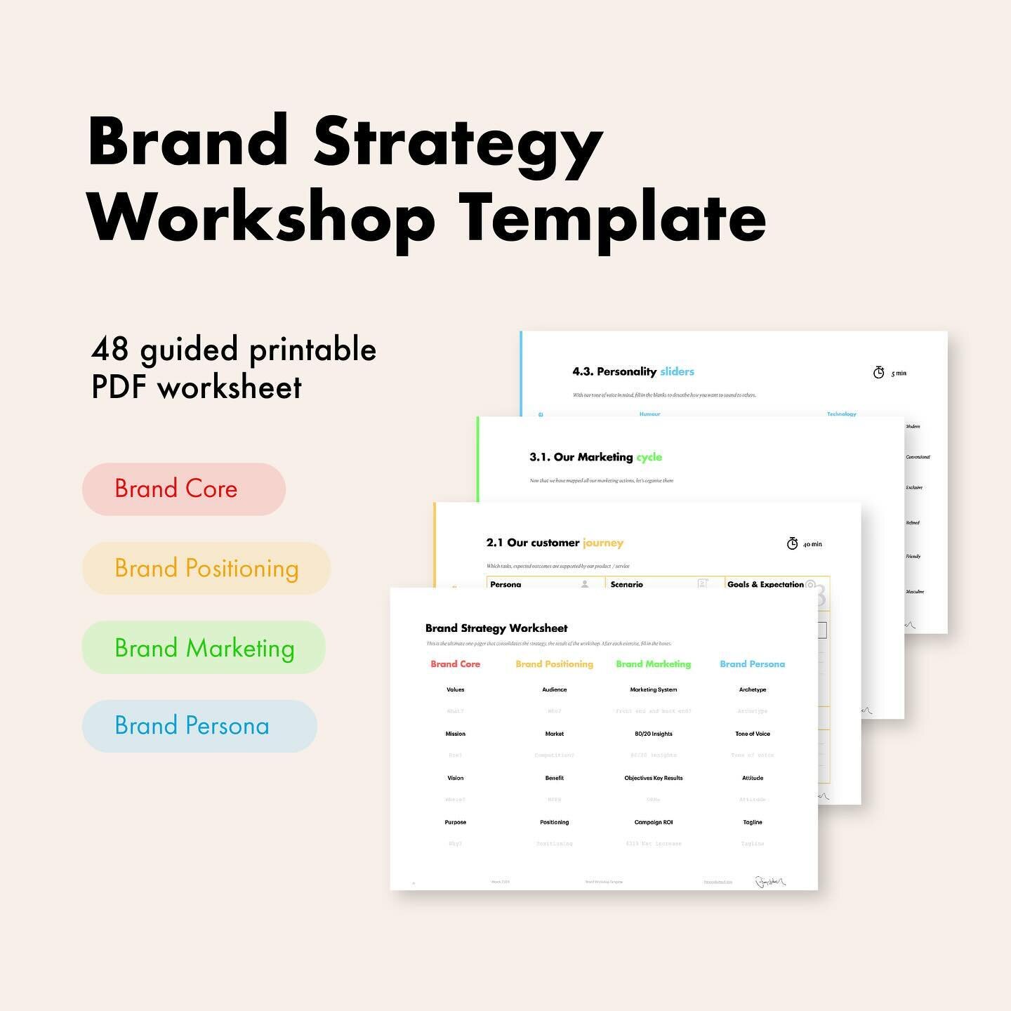 Attention to all entrepreneurs, freelance designers and marketing managers. 

I am making available our brand strategy workshop in PDF, download our free sample today. 

Link in bio 👆

#branding #brandstrategy #brandidentity #guide #entrepreneur