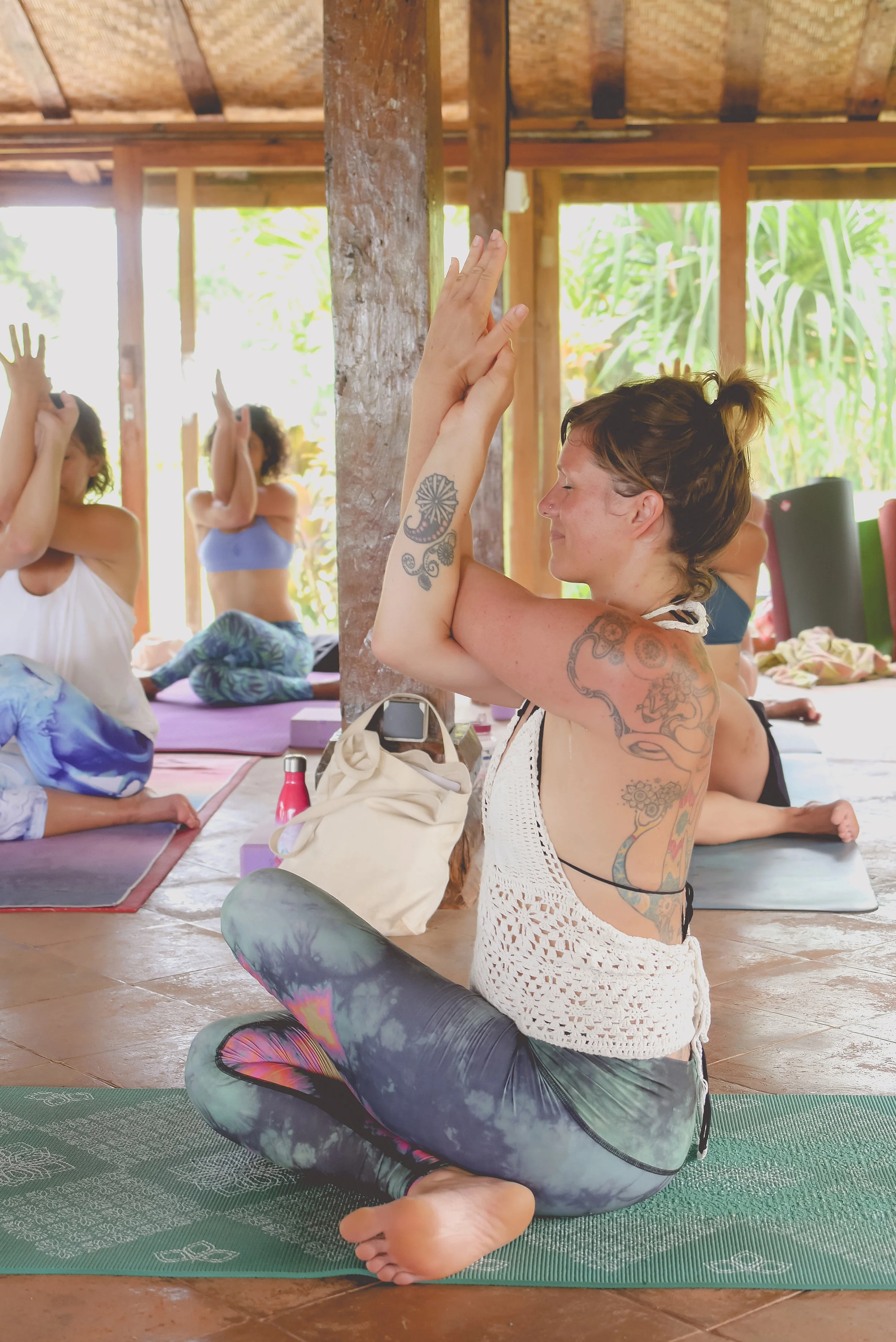 Demo time. Photo: Exhale Yoga Retreats.