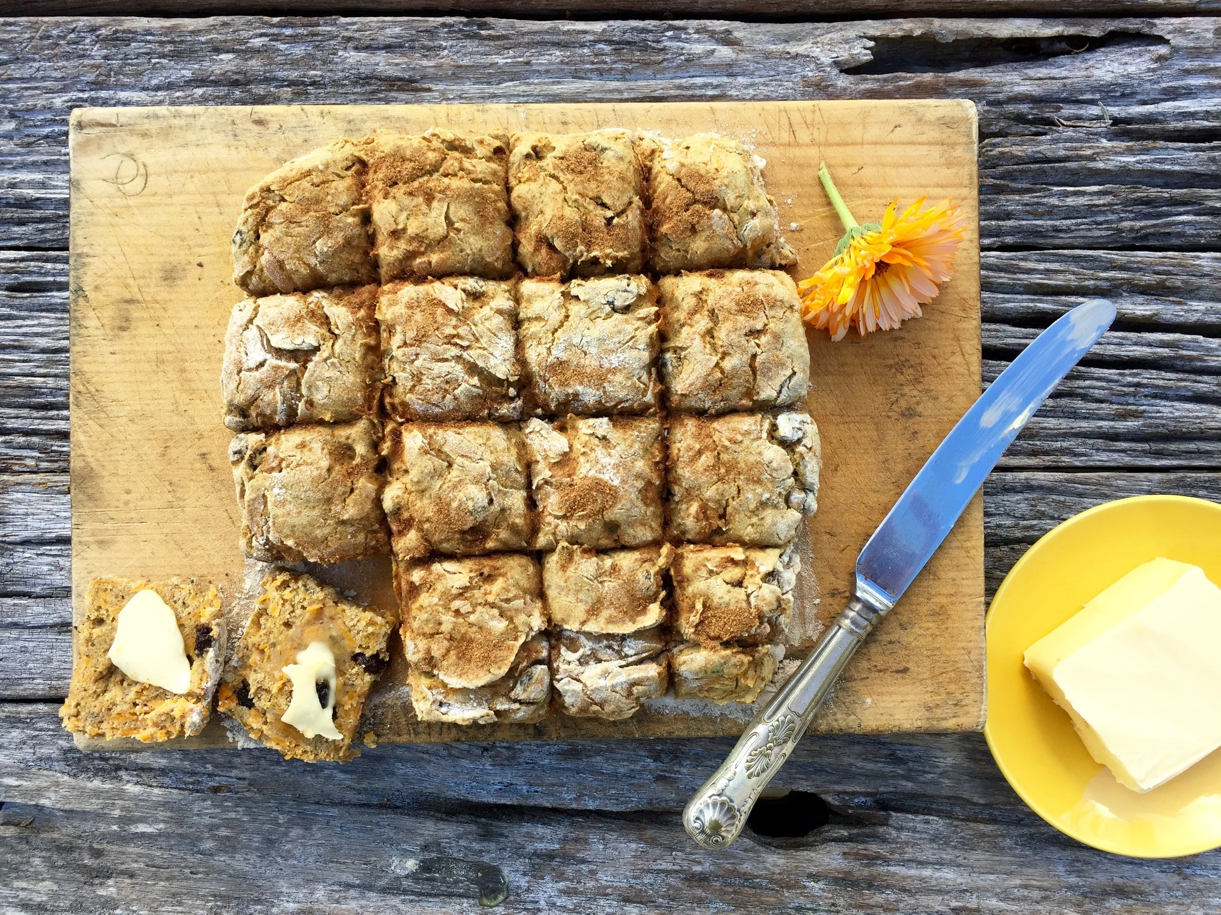 Pumpkin and Buckwheat Scones with Cinnamon and Raisins