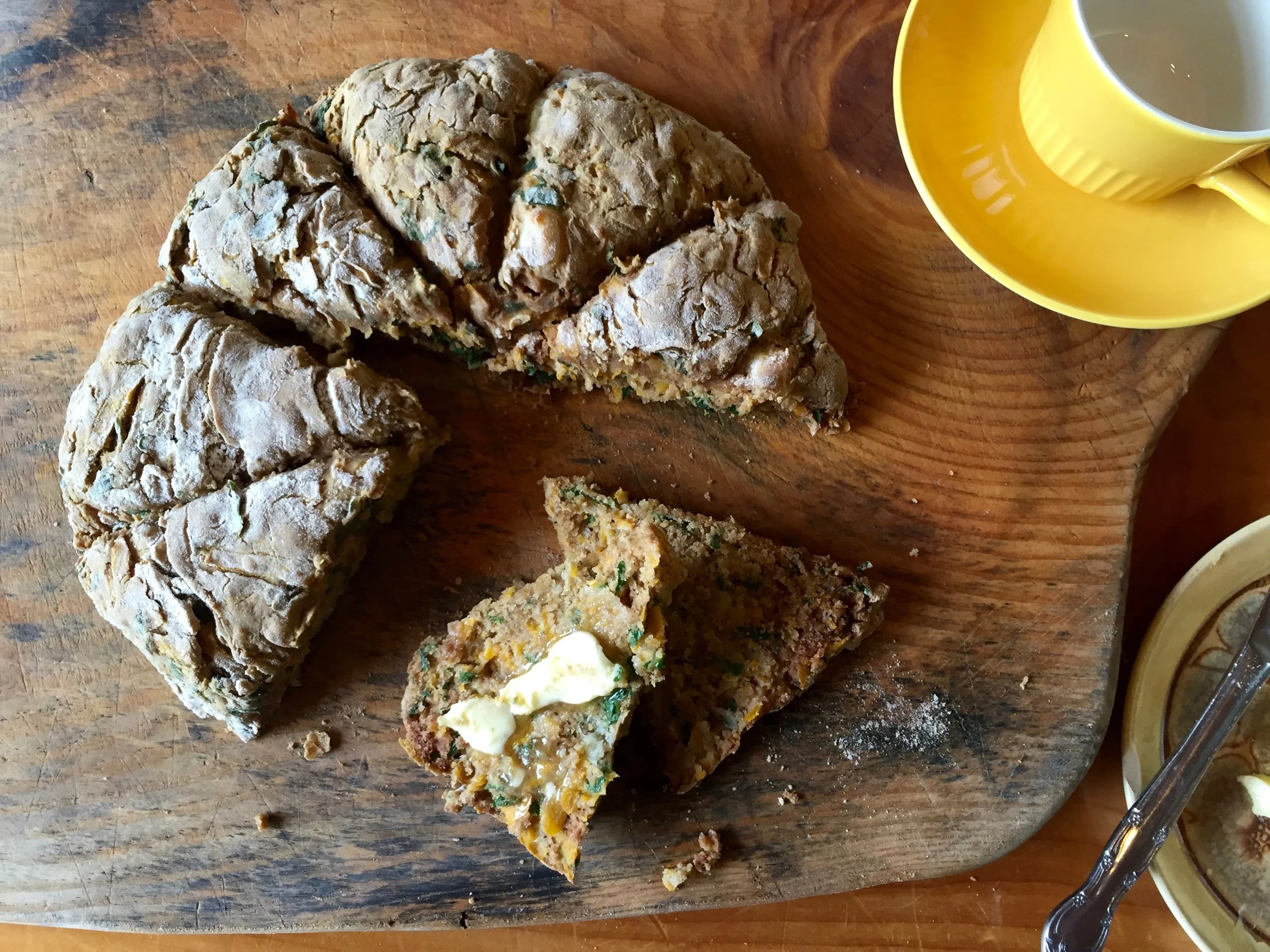 Pumpkin and Paneer Buckwheat Scones