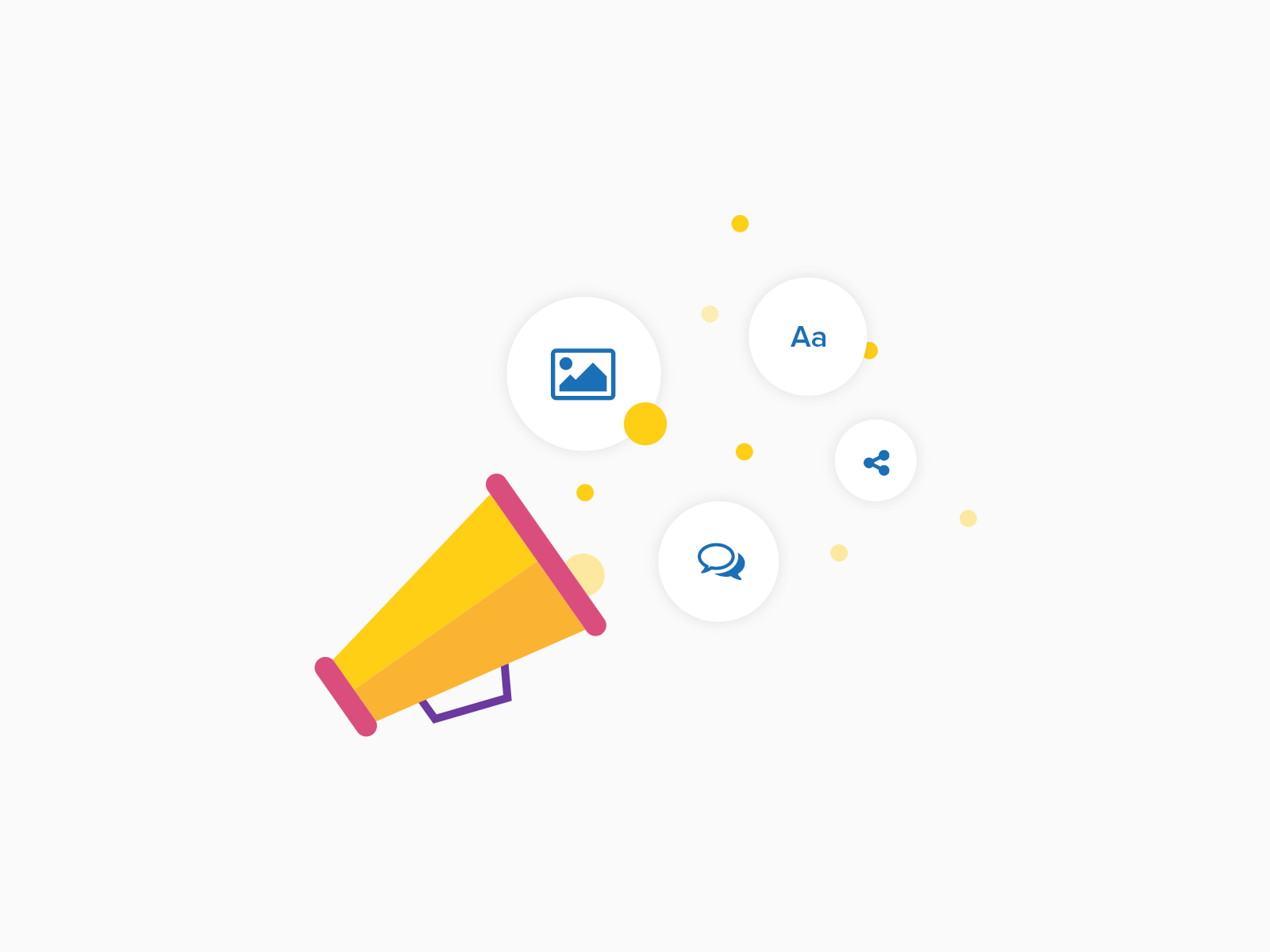 Vector illustrations for Digital Marketing Services, by Chiara Mensa, made with Clue Design