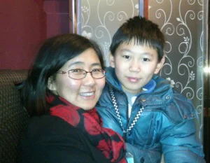 Photo: Wang Yu and her son Bao Zhuoxuan, Photo courtesy of Bao Zhuoxuan