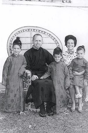 The Universities Service Centre's first Director Jerome Cohen and his family