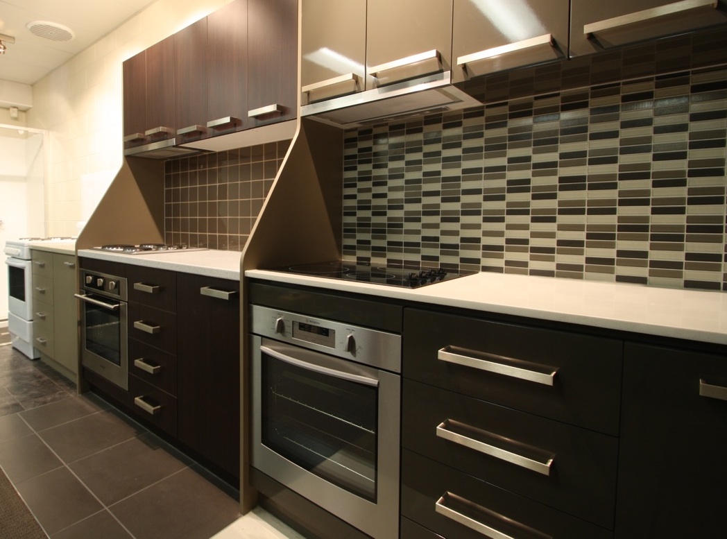 Our Rock Property Showroom, with some samples of the kitchen that we can install in your property