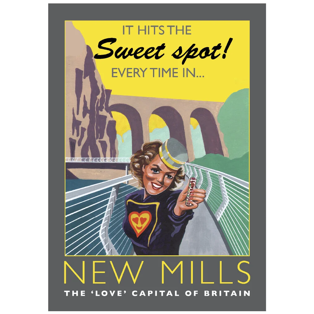New Mills poster by Eric Jackson, Statement Artworks