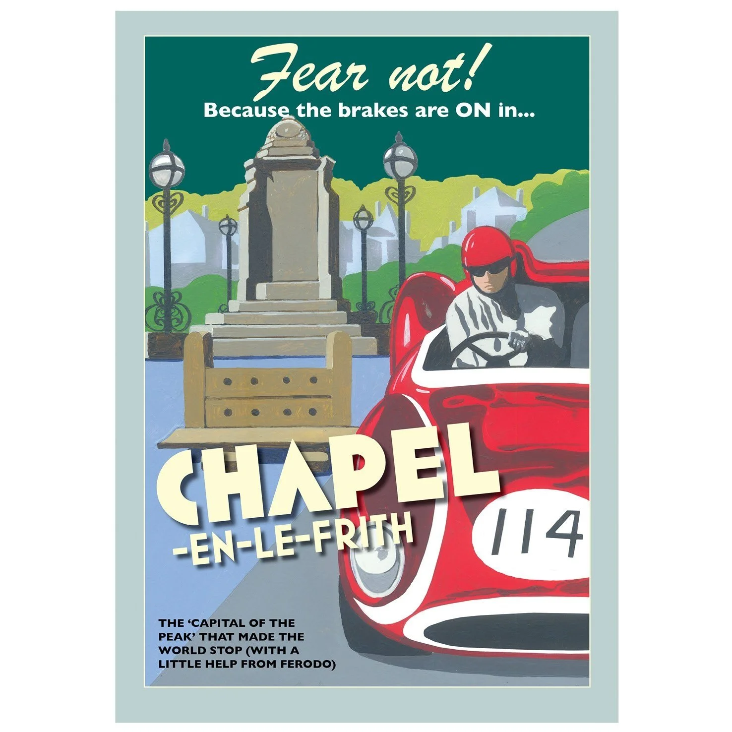 Chapel-en-le-Frith poster, by Eric Jackson, www.statementartworks.com