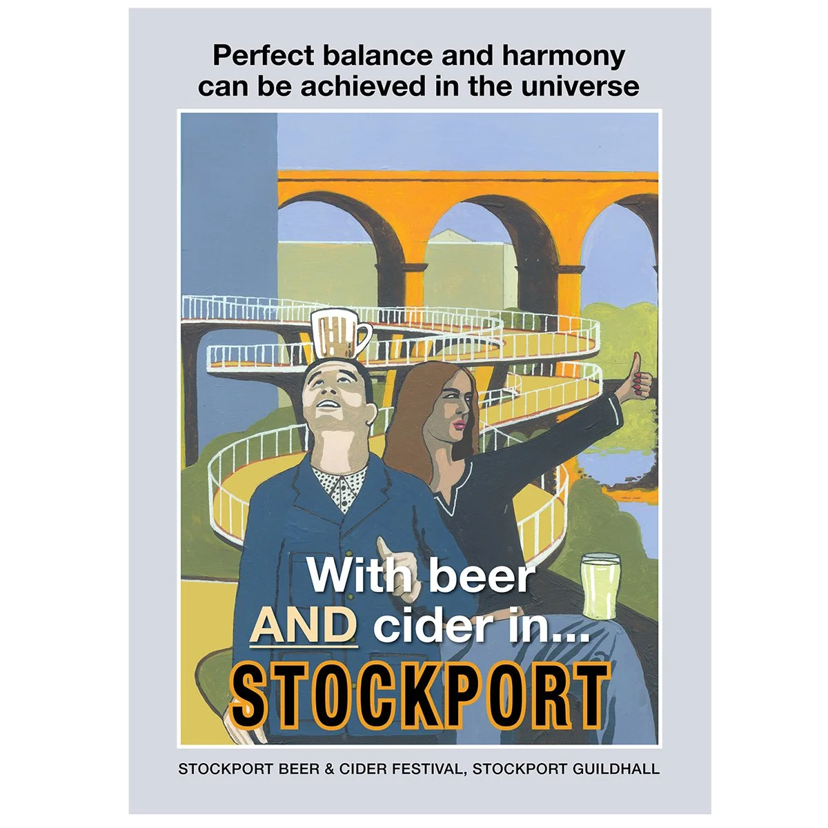 Stockport Beer and Cider Festival poster, by Eric Jackson, Statement Artworks