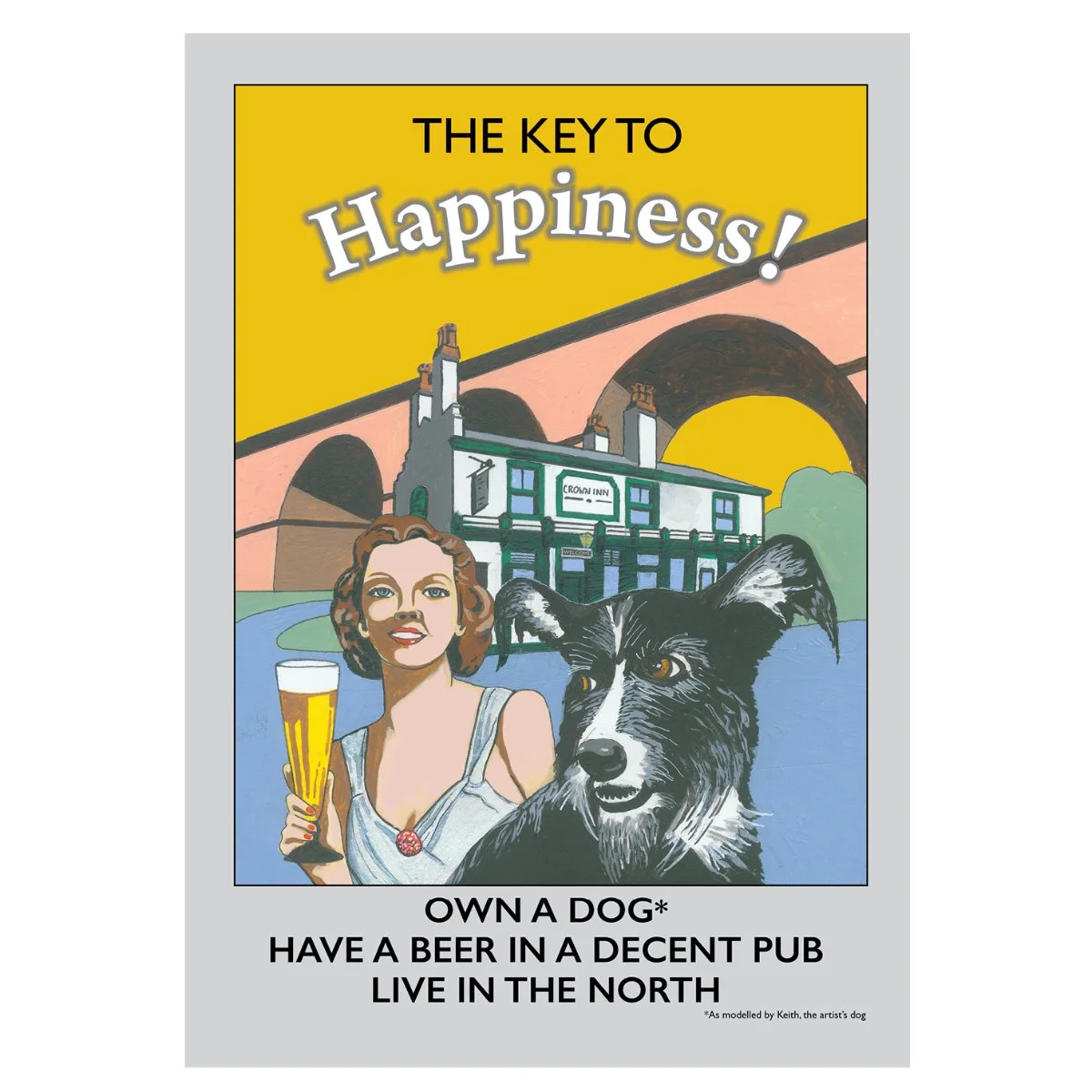 The key to happiness poster, by Eric Jackson www.statementartworks.com