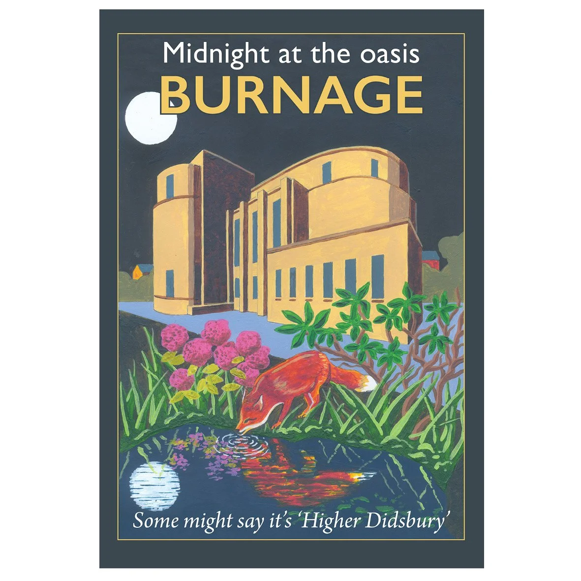Burnage Oasis new poster, by Eric Jackson, Statement Artworks