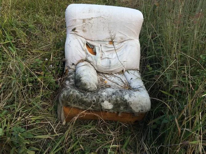 A sad looking couch