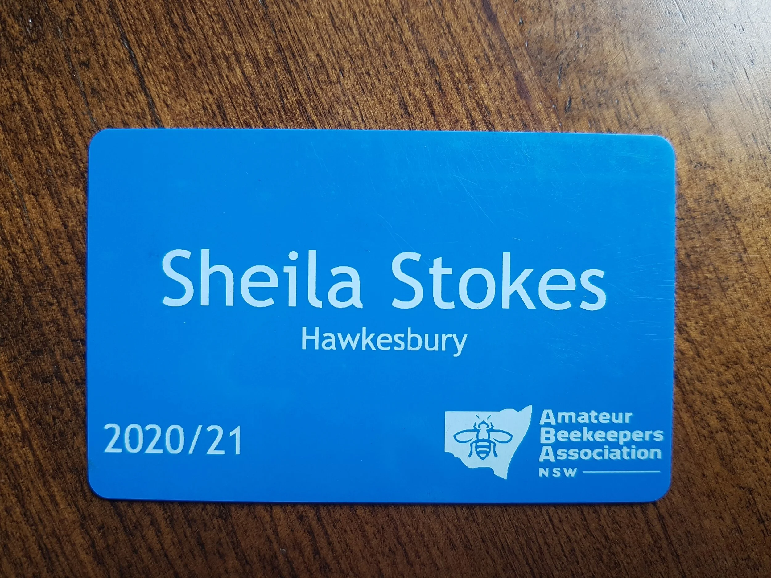 Replacement ABA membership card — Amateur Beekeepers Australia
