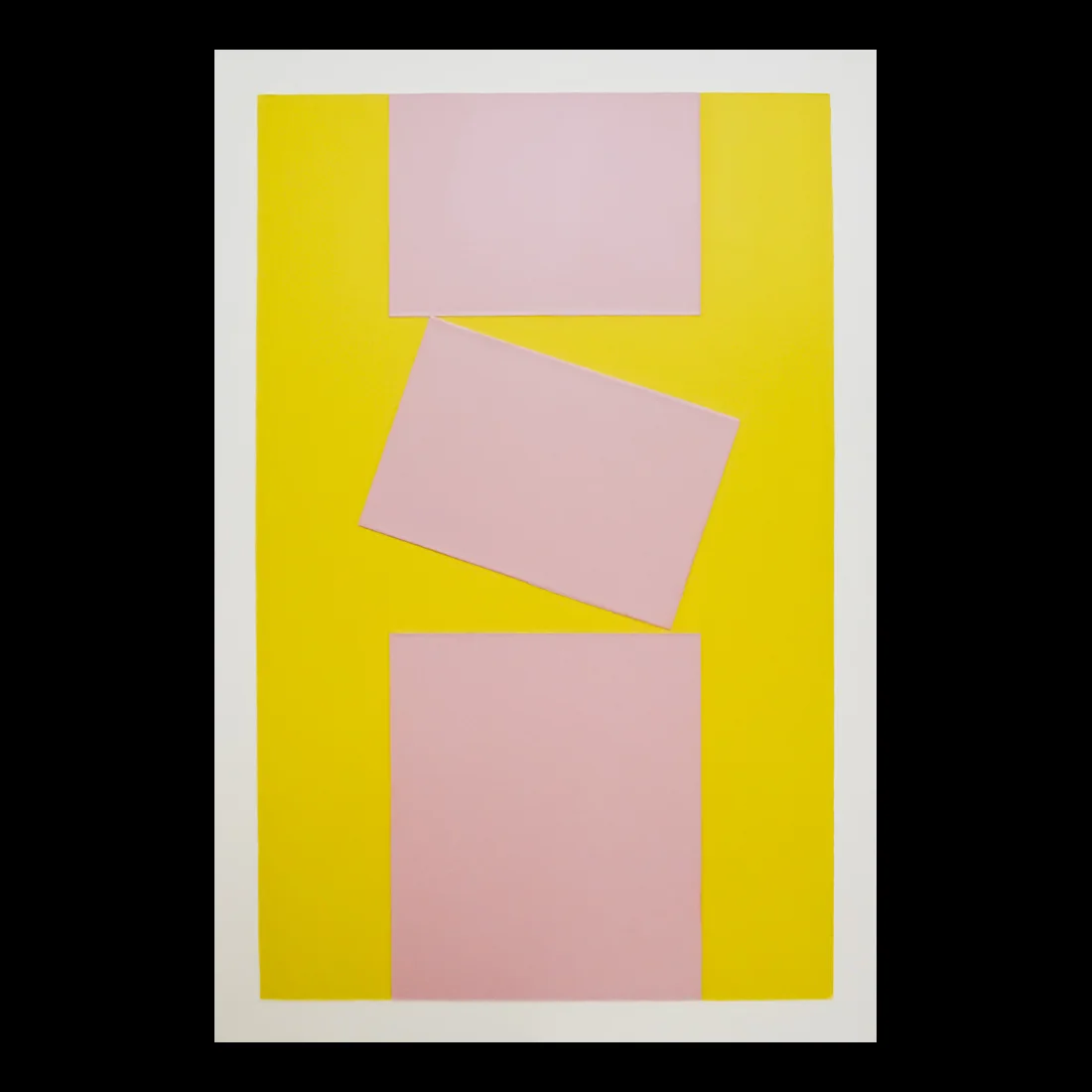 “Colour study in Pink and Yellow (2017)” (acrylic)