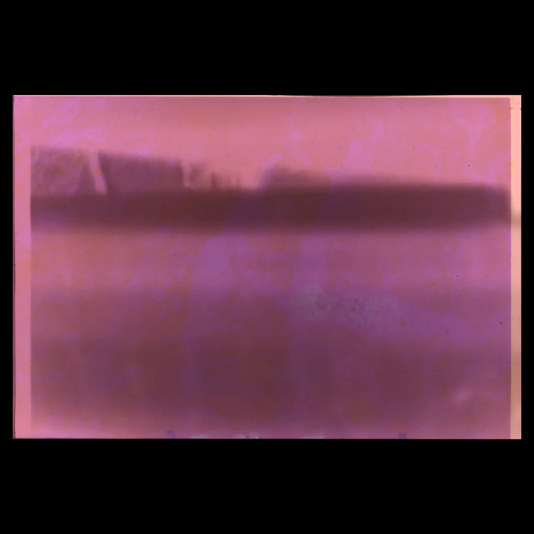 ‘If Rothko were me…’ Mixed media (2 x 35mm film. Shot, processed and effected with bleach). Sept 2018.