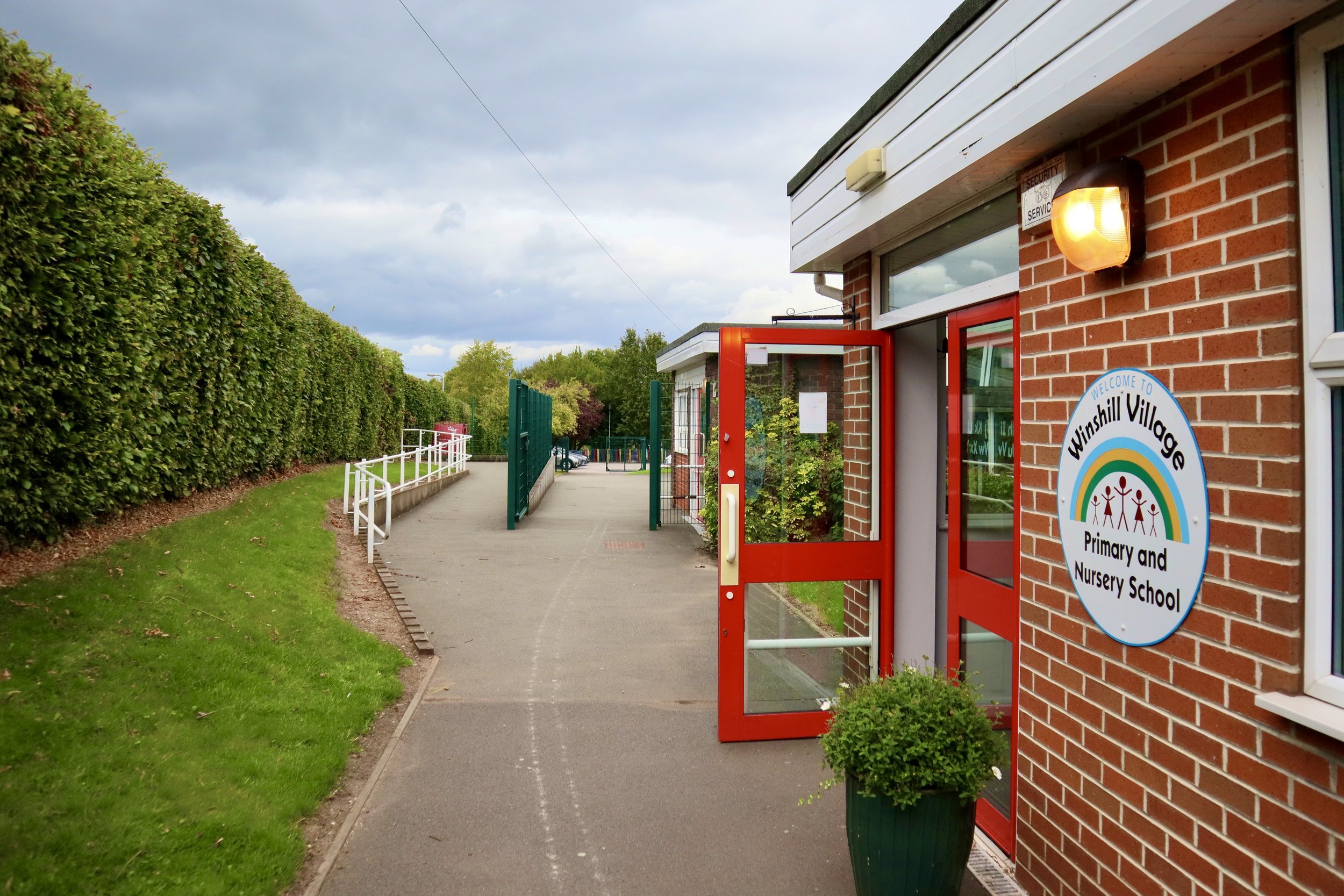 The main school entrance
