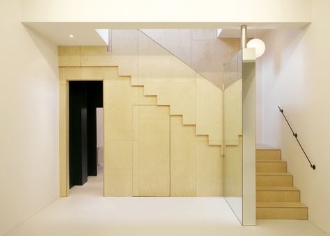 KM | Colour study 02, Mustard - waldo works, pivot mirror, warehouse conversion, staircase