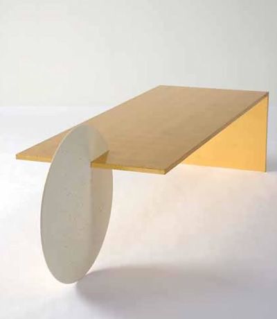 KM | Colour study 02, Mustard - Patrick Nagar, gold borealis coffee table