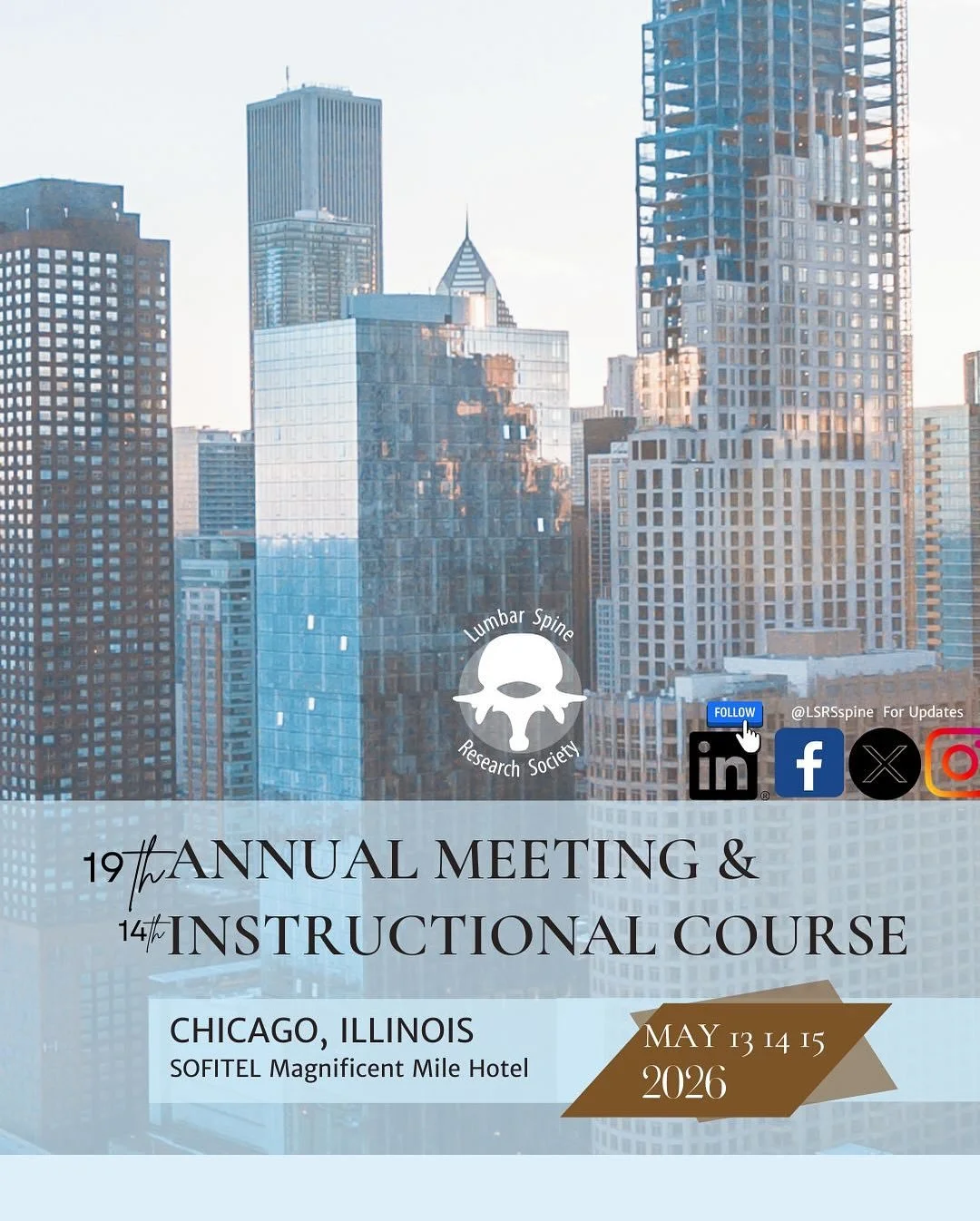 The LSRS 19th Annual Meeting will be held May 14-15, 2026 
SOFITEL Hotel // Chicago, IL

Visit www.LSRS.org for details.

What to expect from an LSRS Annual Meeting:

1.5 days of live education, scientific sessions, and posters

100+ scientific paper
